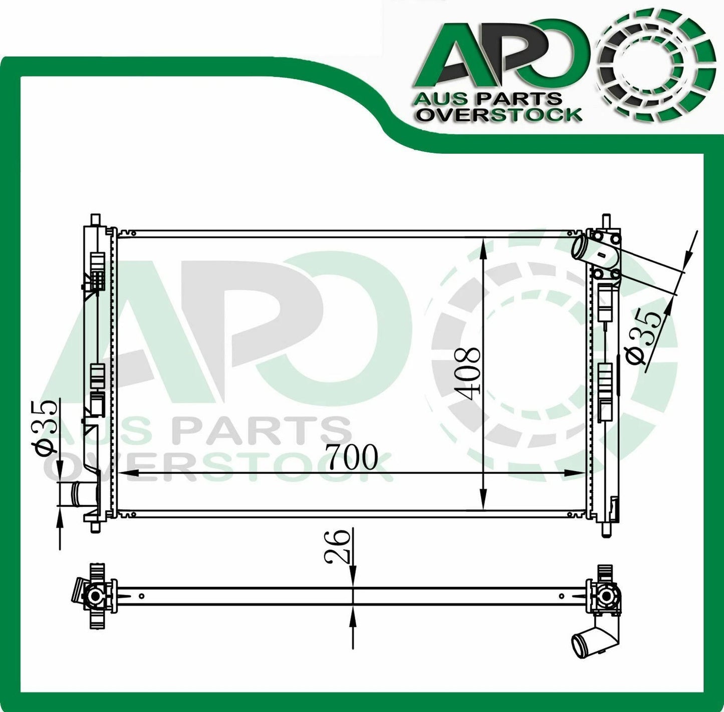 Radiator for Mitsubishi Outlander ZG ZH Auto Manual 11/2006-2012