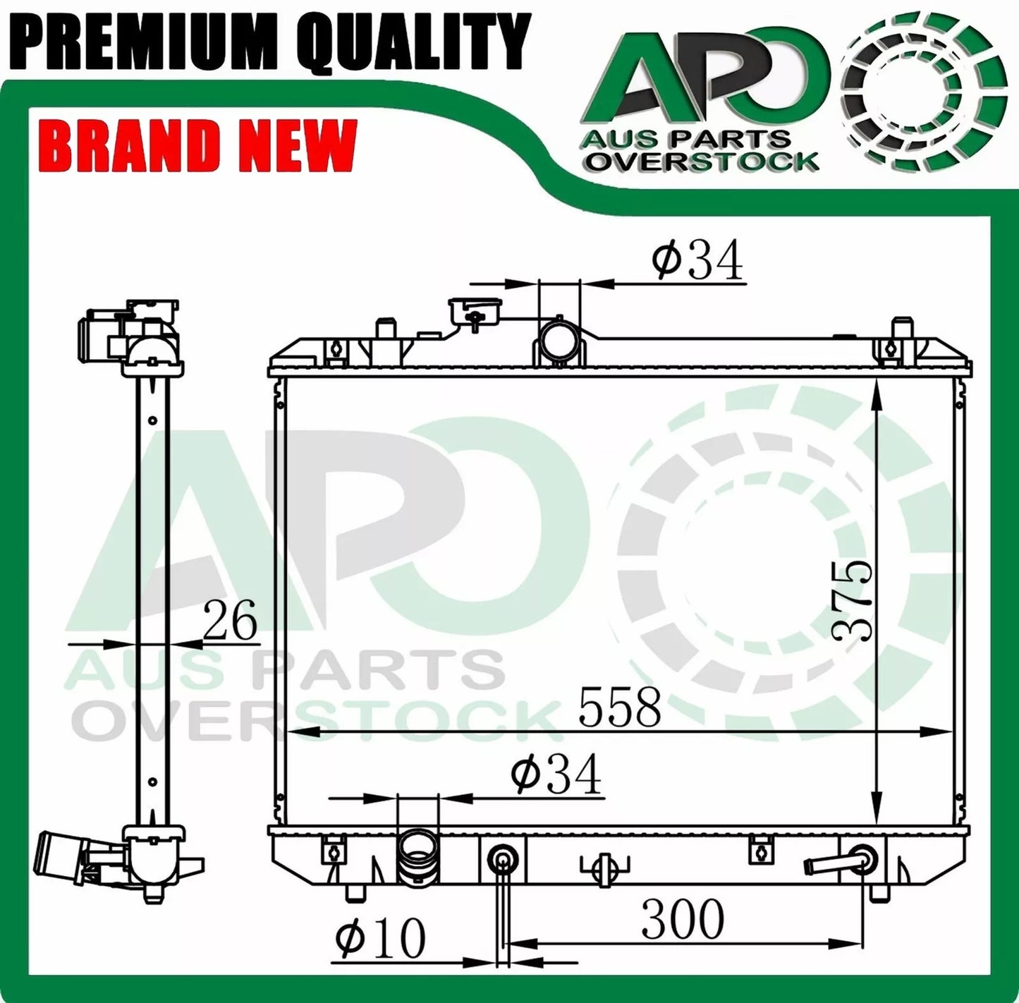 Radiator SUZUKI SWIFT EZ MZ RS415 RS416 Auto Manual 2005-2010