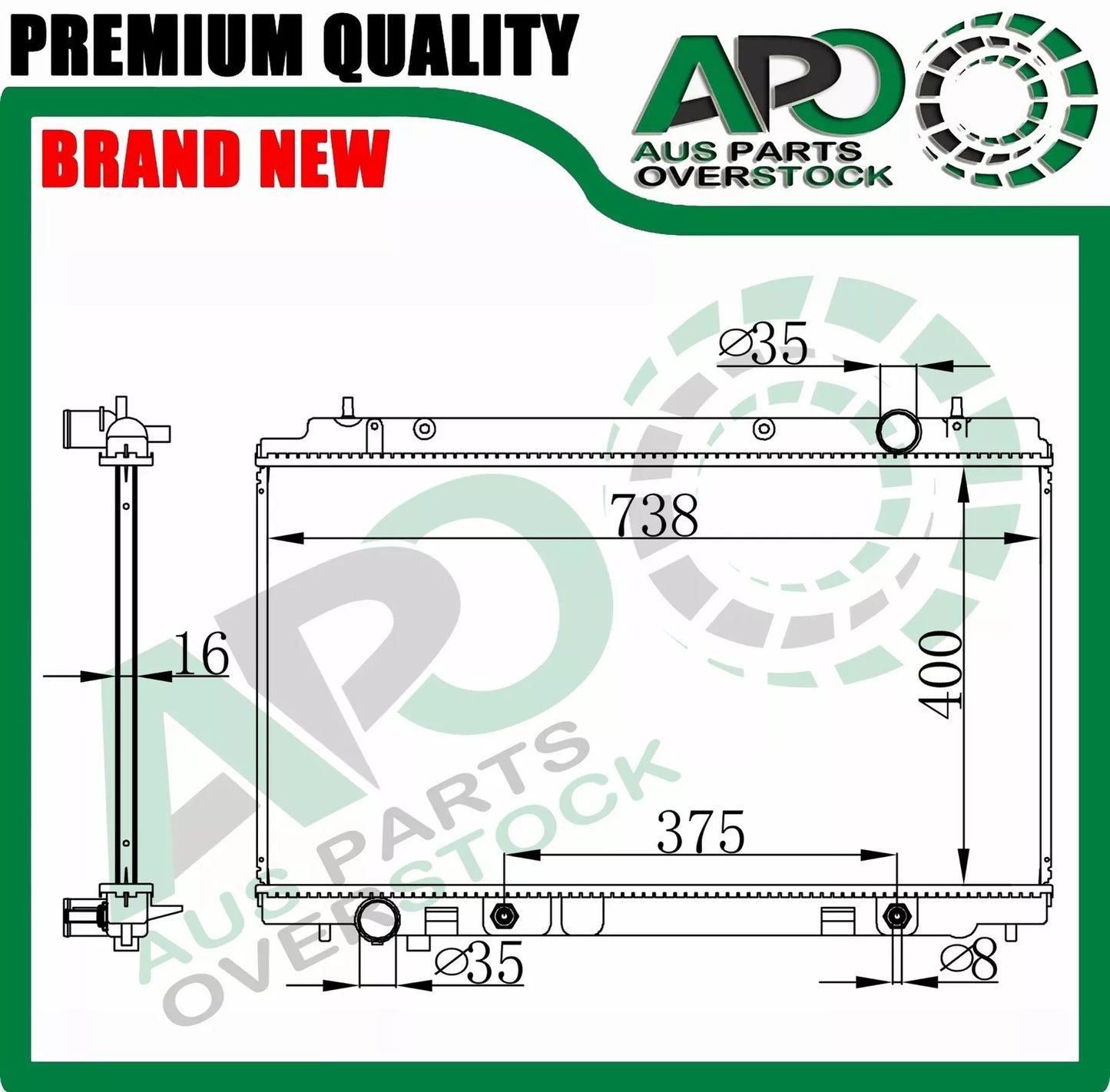 Radiator For NISSAN 350Z VQ35DE VQ35HR 3.5L Auto Manual 2007-09