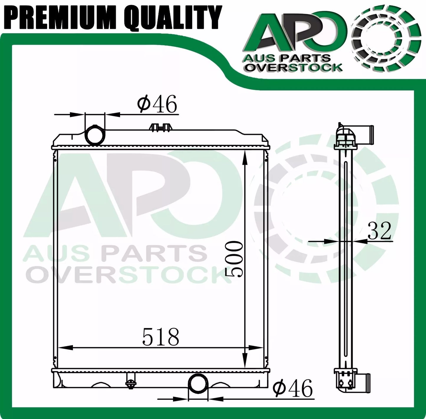 Radiator For Mitsubishi Canter FE636 4D35 / FE638 4D35 1993-On
