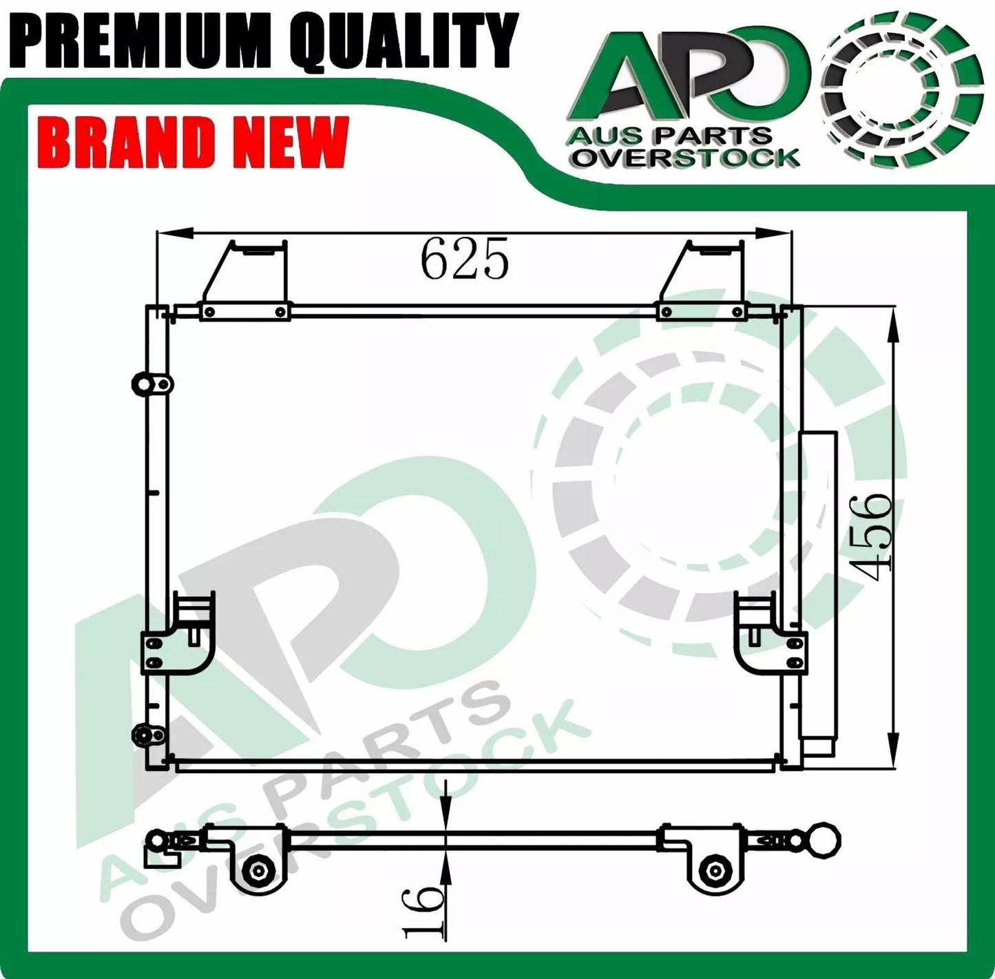 Air Condenser for Toyota Hilux KUN16R KUN26R 3.0L Turbo Diesel 2005-2015