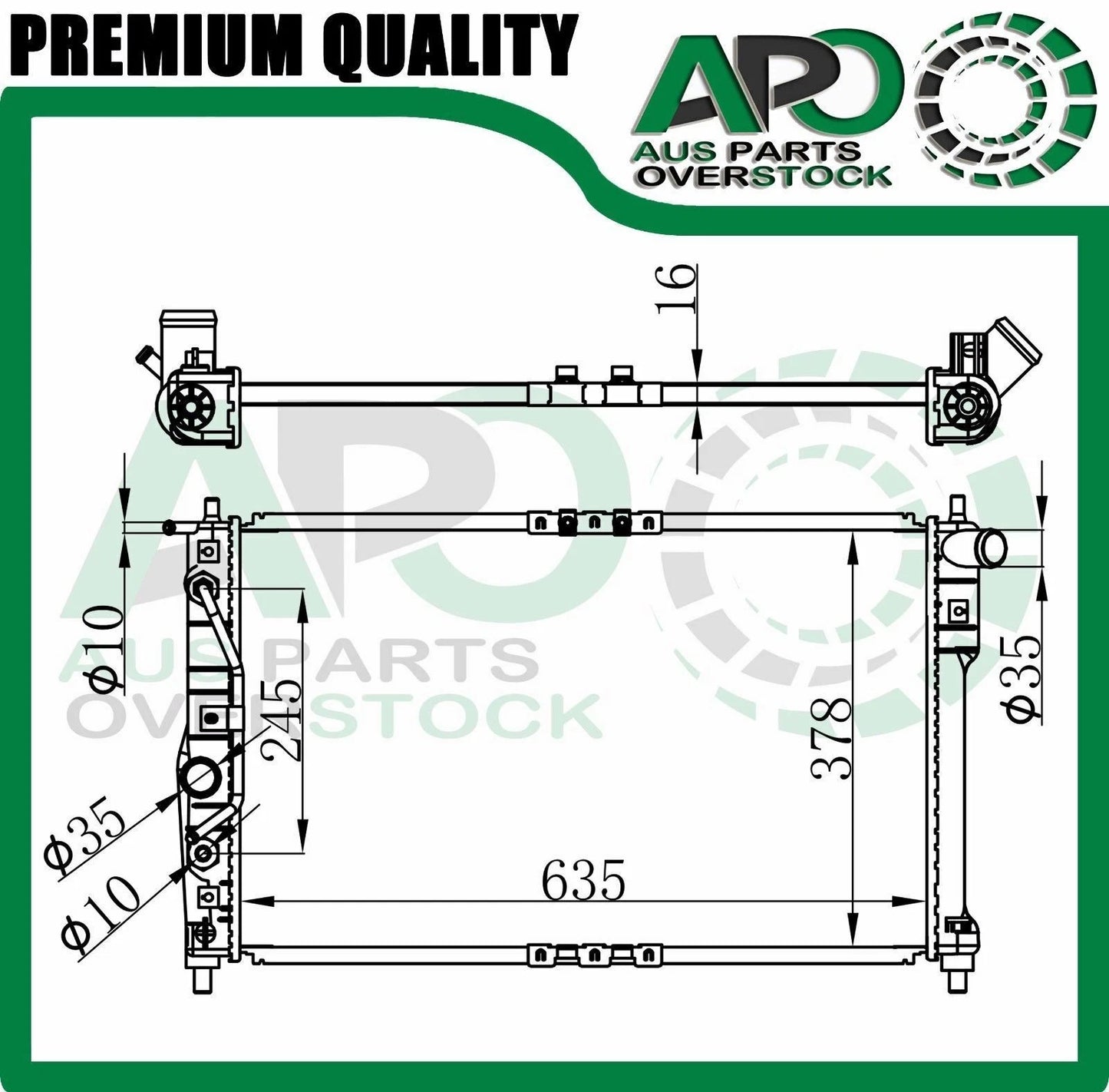 Radiator DAEWOO Lanos 1.3L 1.5L 1.6L Auto Manual 8/1997-3/2003
