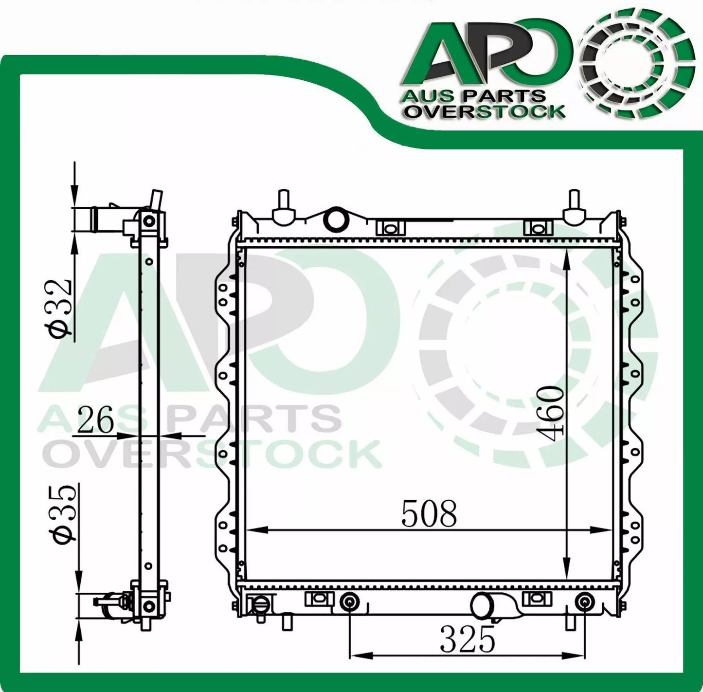 Radiator for CHRYSLER PT CRUISER 7/2000 - On