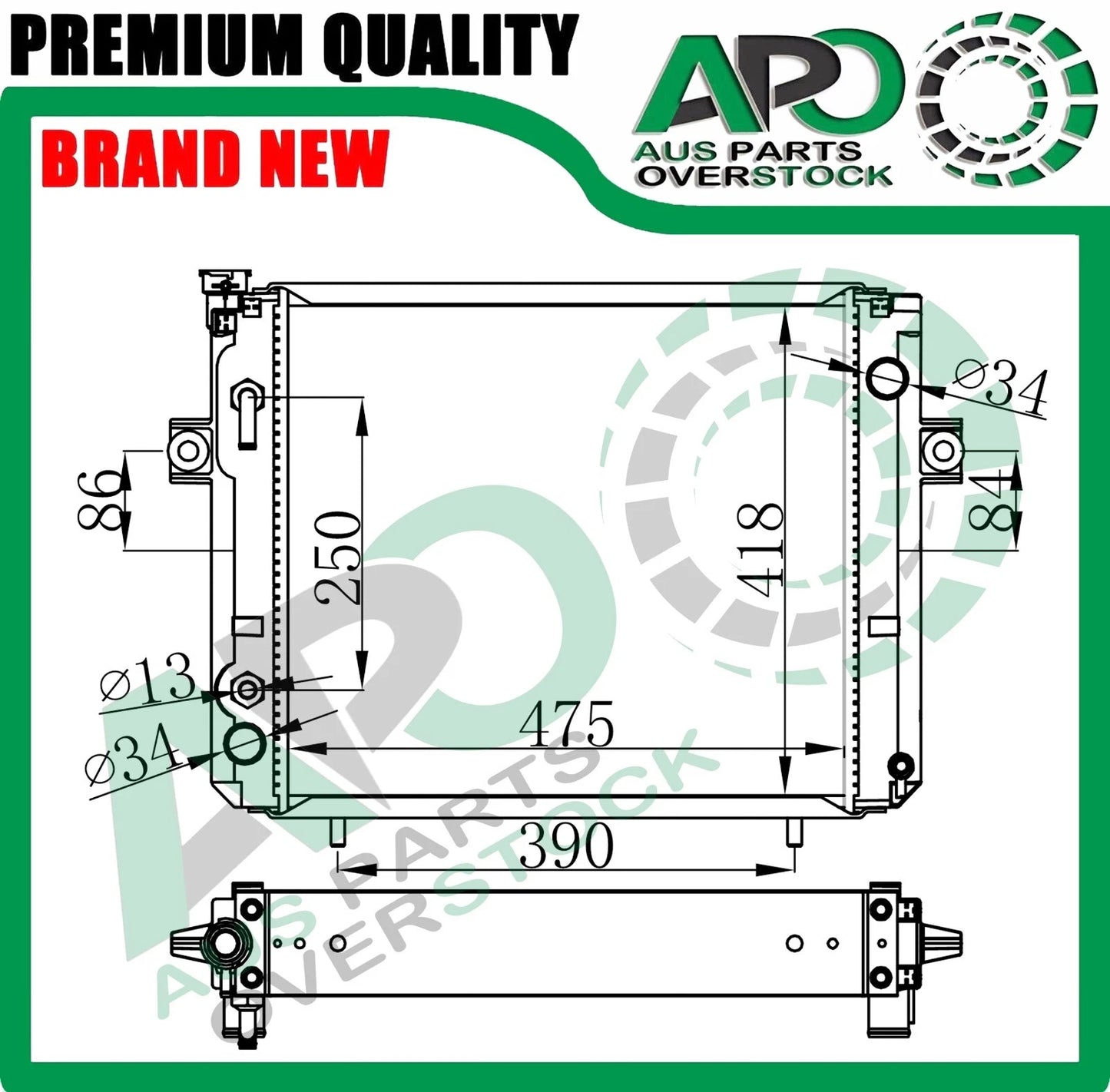 Premium Radiator For Hyster Yale Forklift H300DX Diesel