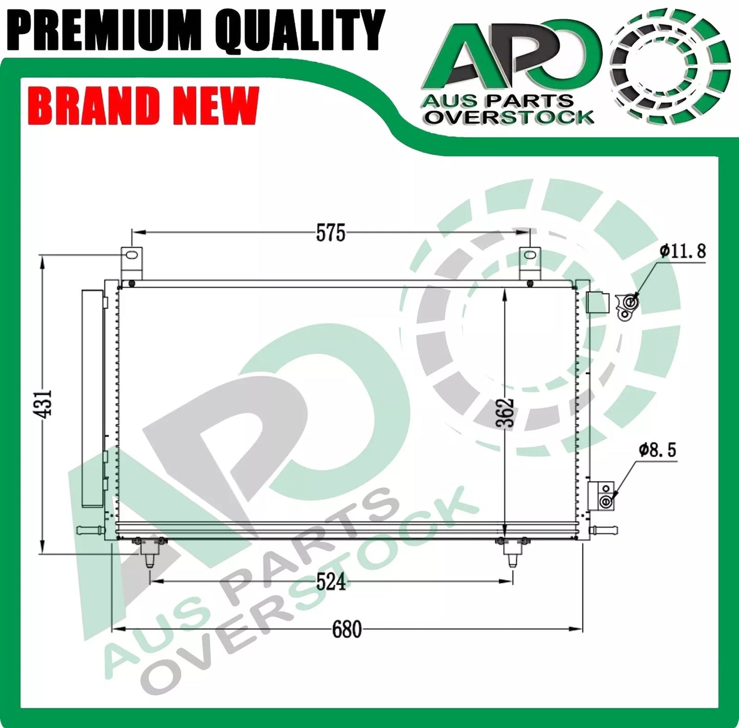 Air Conditioning Condenser FOR HOLDEN COMMODORE VE Series 1 V6 V8 2006-2009
