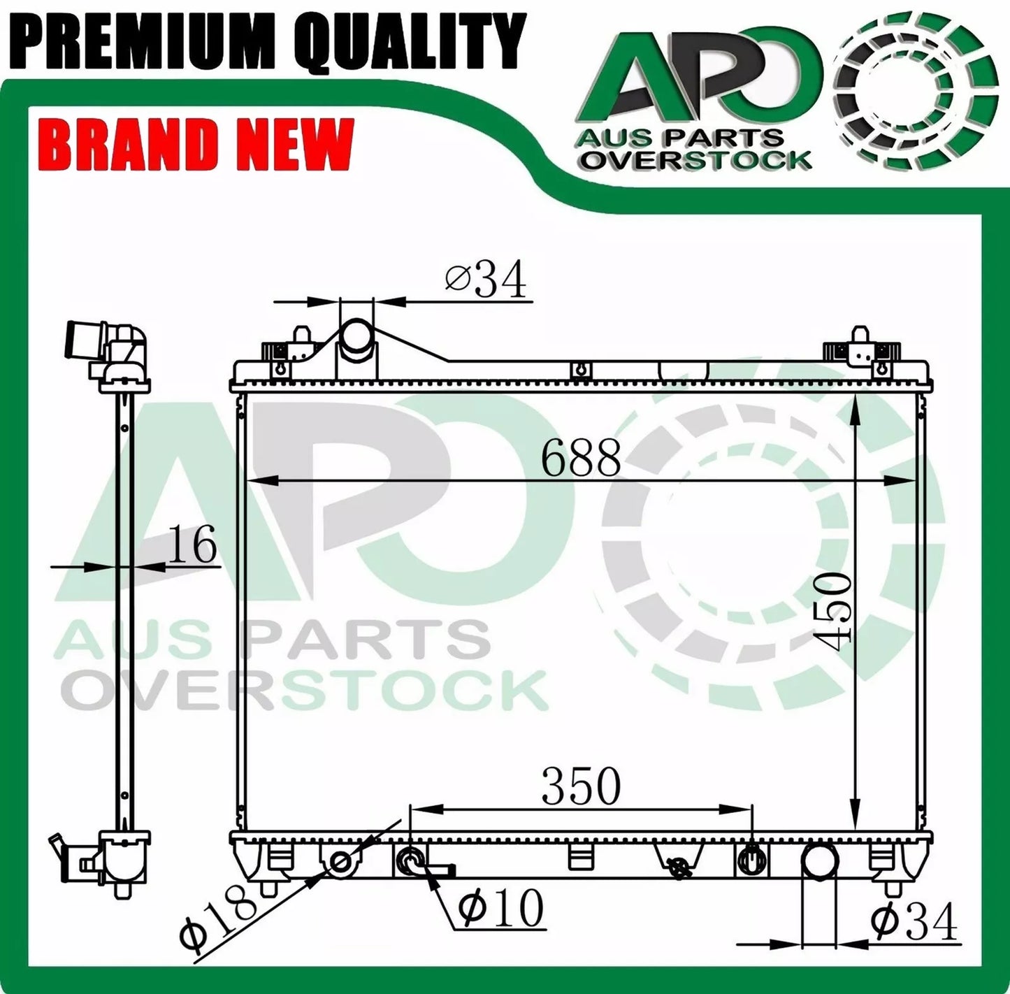 Radiator SUZUKI GRAND VITARA JB 1.6L 4Cyl / 2.7L 3.2L V6 Auto Manual 8/2005-2018