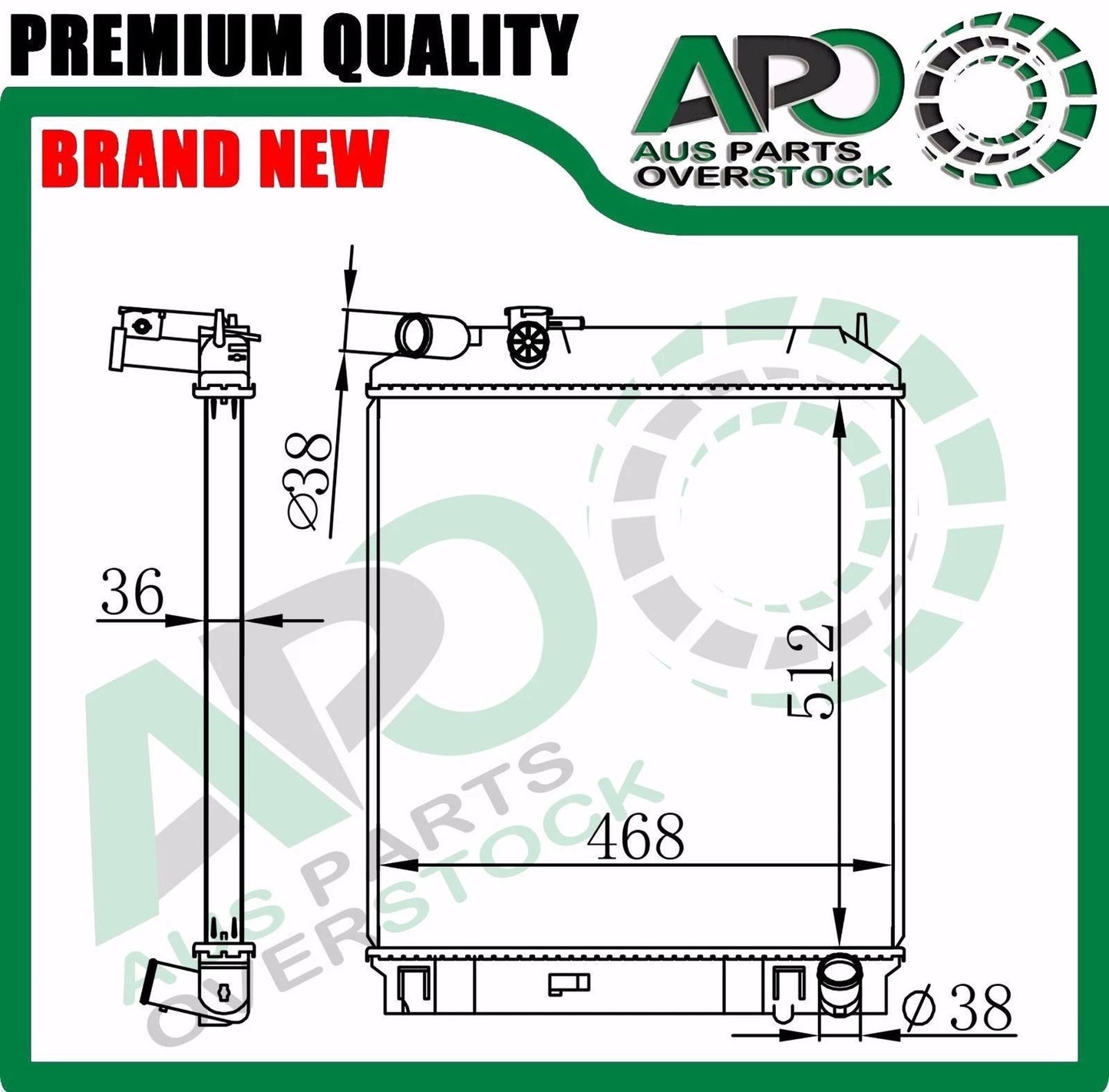 Radiator For ISUZU NNR 85 NLR 85 4JJ1-TCS 3.0L Manual 2008-On