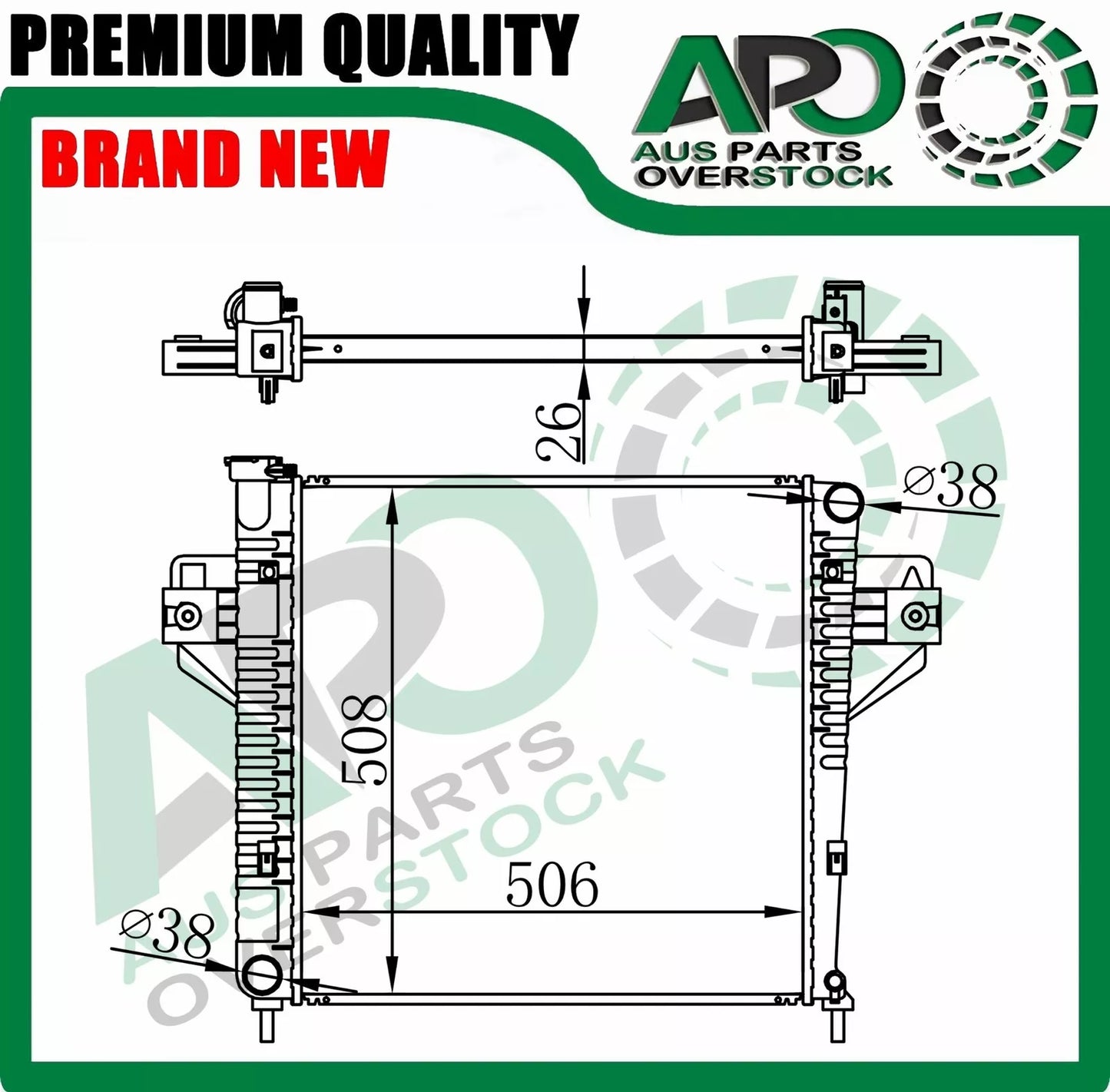 Radiator For JEEP CHEROKEE KJ 2.4L Auto Manual 9/2001-On