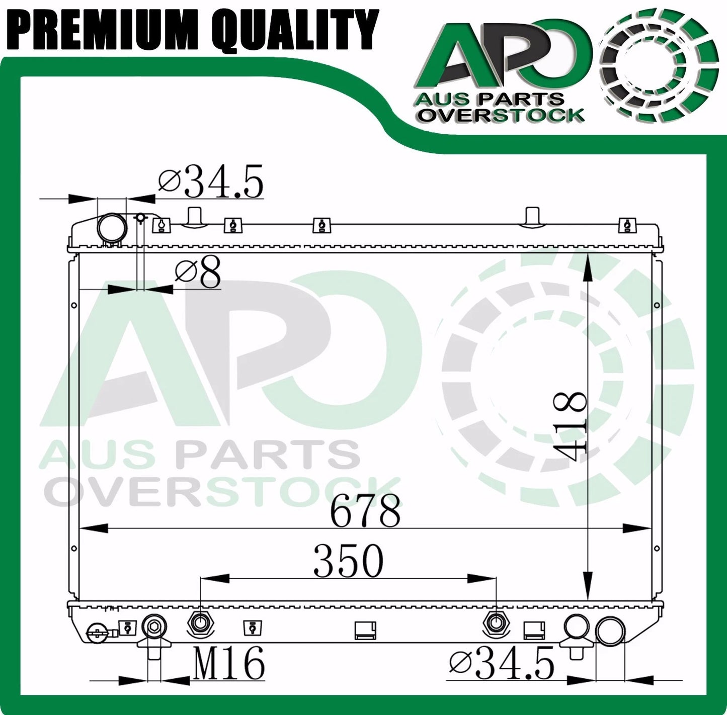 Radiator SSANGYONG MUSSO 2.3L 3.2L Petrol // 2.9L Diesel 10/1995-2006