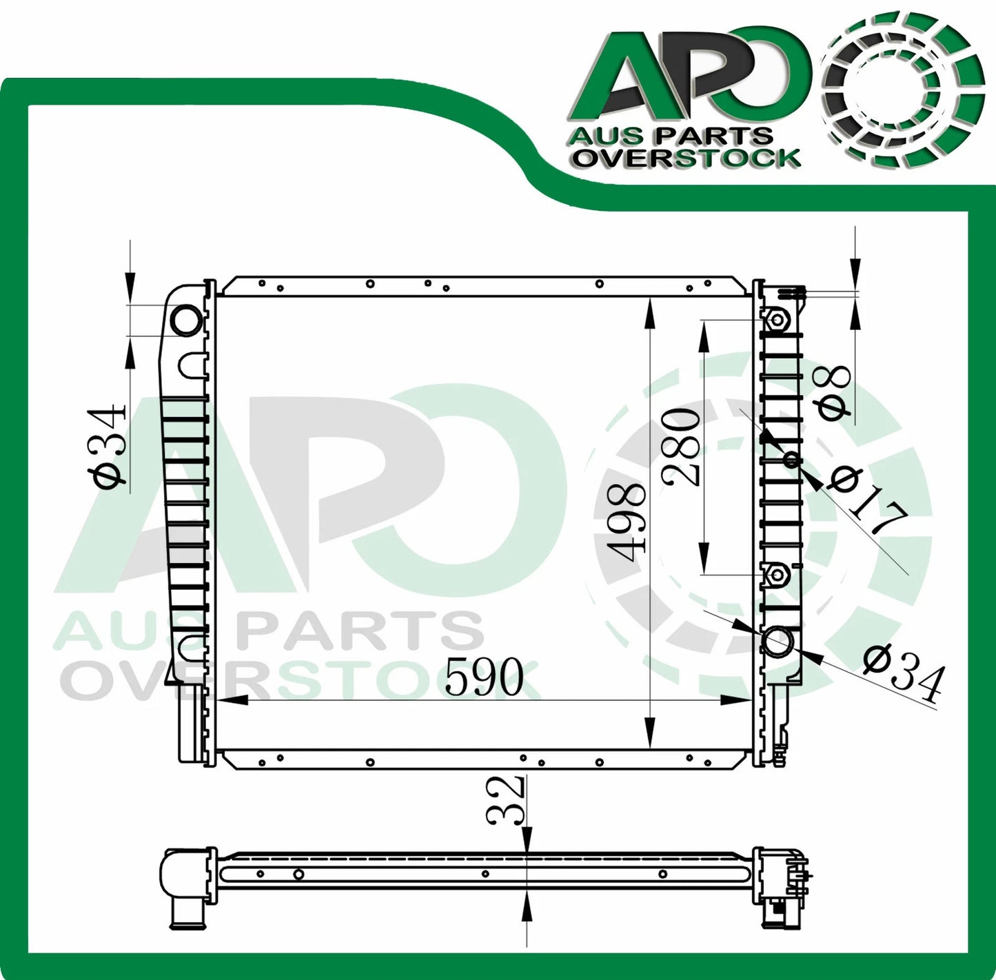 Radiator For Volvo 940 960 7/1990-12/1996 // S90 V90 12/96-1998