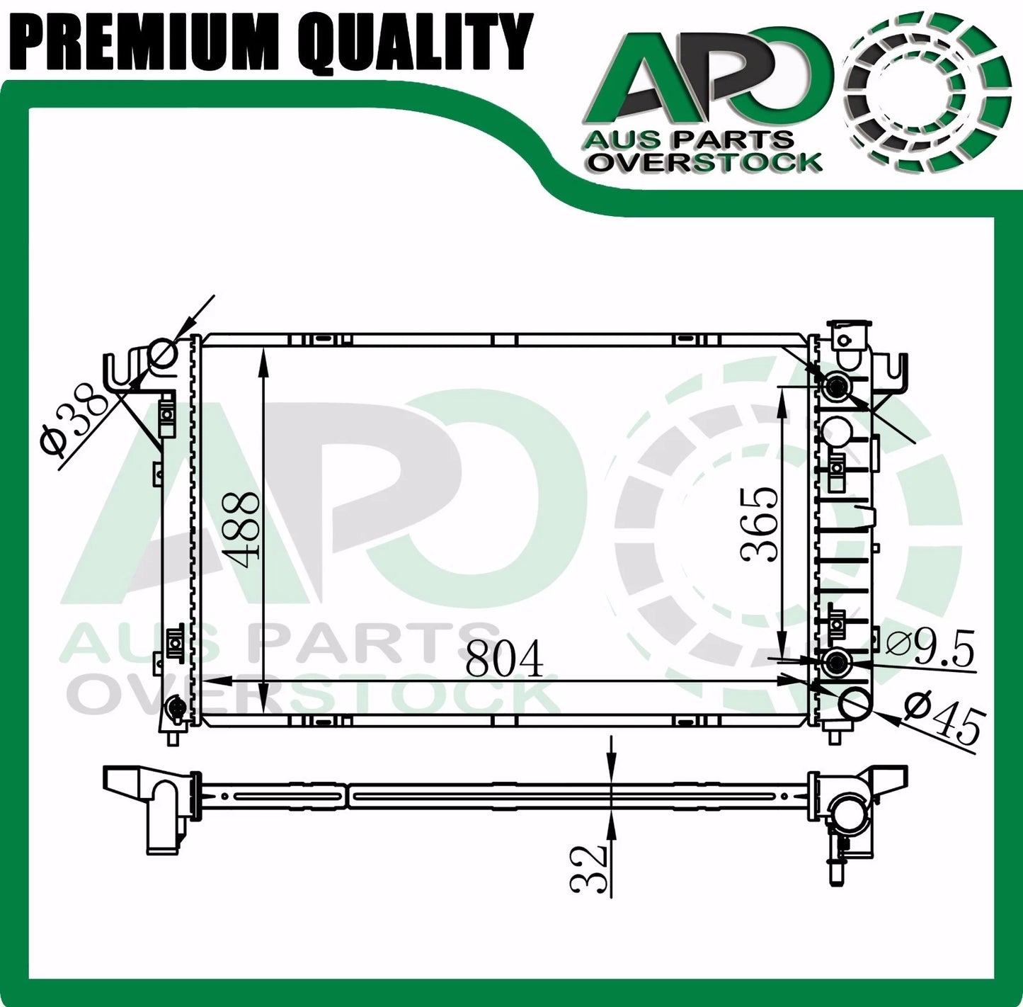 Radiator DODGE RAM 1500 2500 3500 4000 3.6L 5.2L 5.9L V8 1994-2002