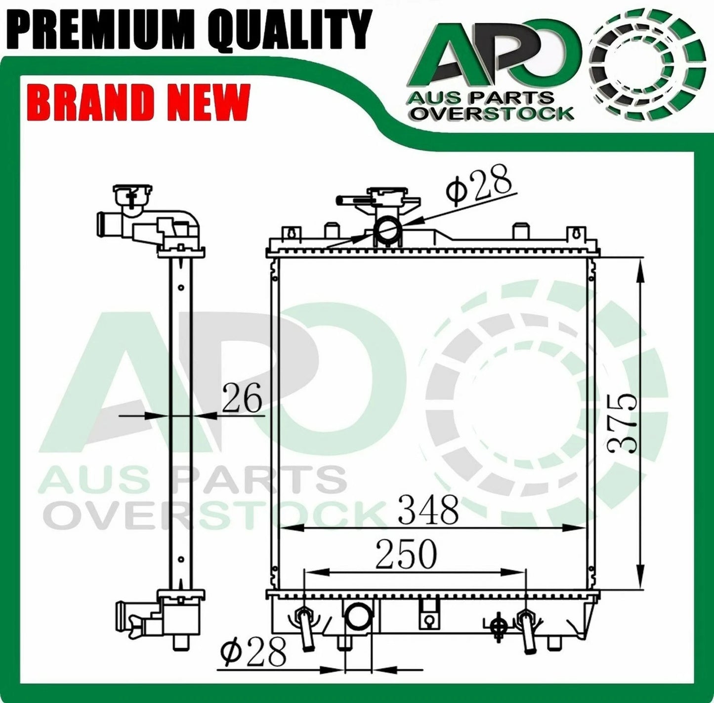 Radiator HOLDEN CRUZE YG 00-05 / SUZUKI IGNIS RG413 2000-2005 Auto Manual