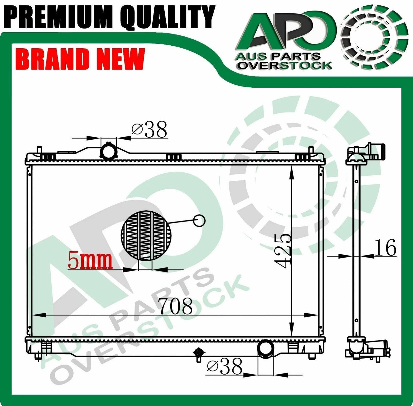 Radiator For TOYOTA CROWN / MAJESTA GRS180 GRS182 GRS183 12/2003-2008