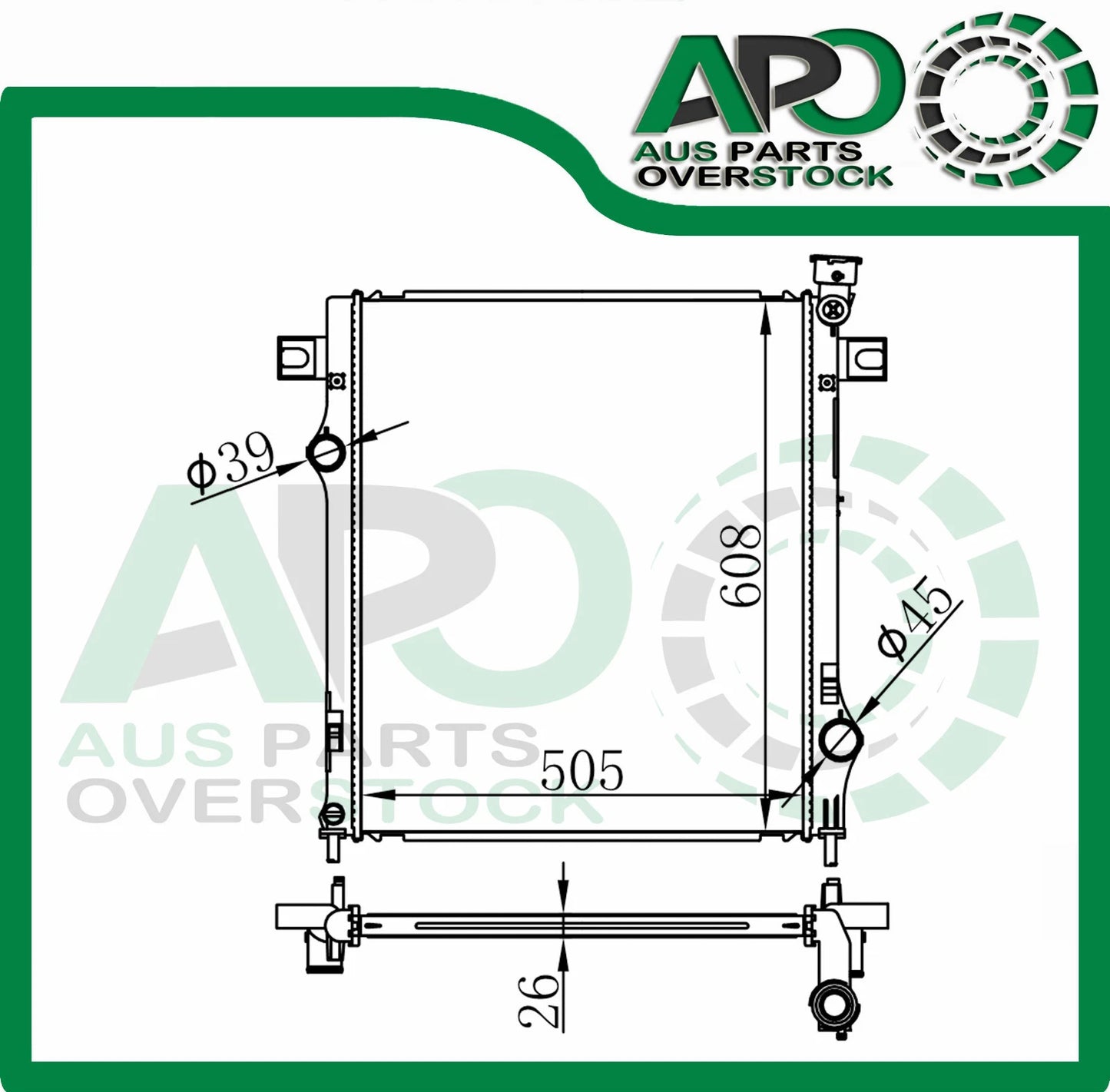 Radiator For DODGE NITRO 3.7L 4.0L V6 Auto Manual 1/2007-On