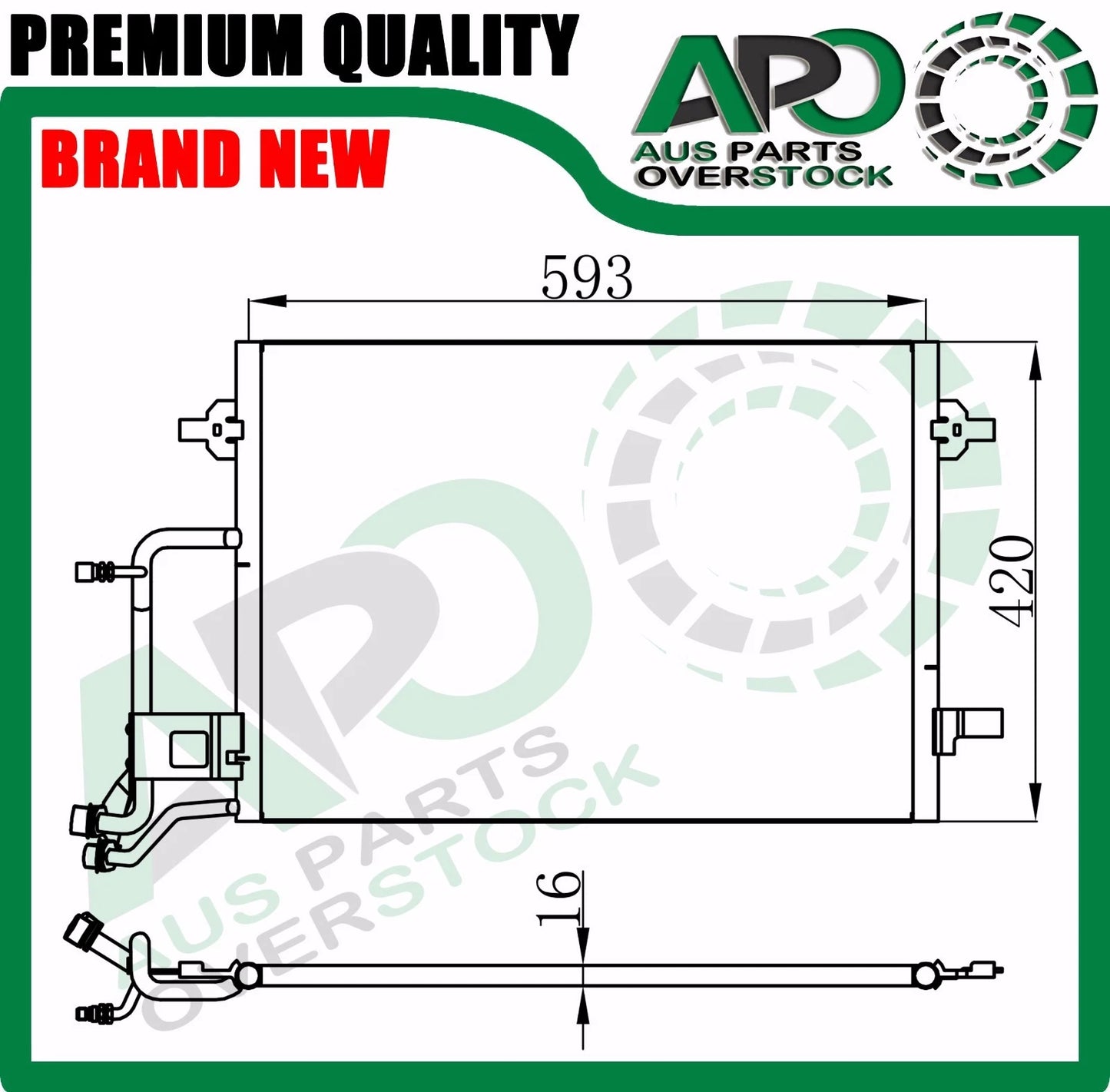 Air Condenser for AUDI A6 S6 C5 Auto Manual 1997-5/2004