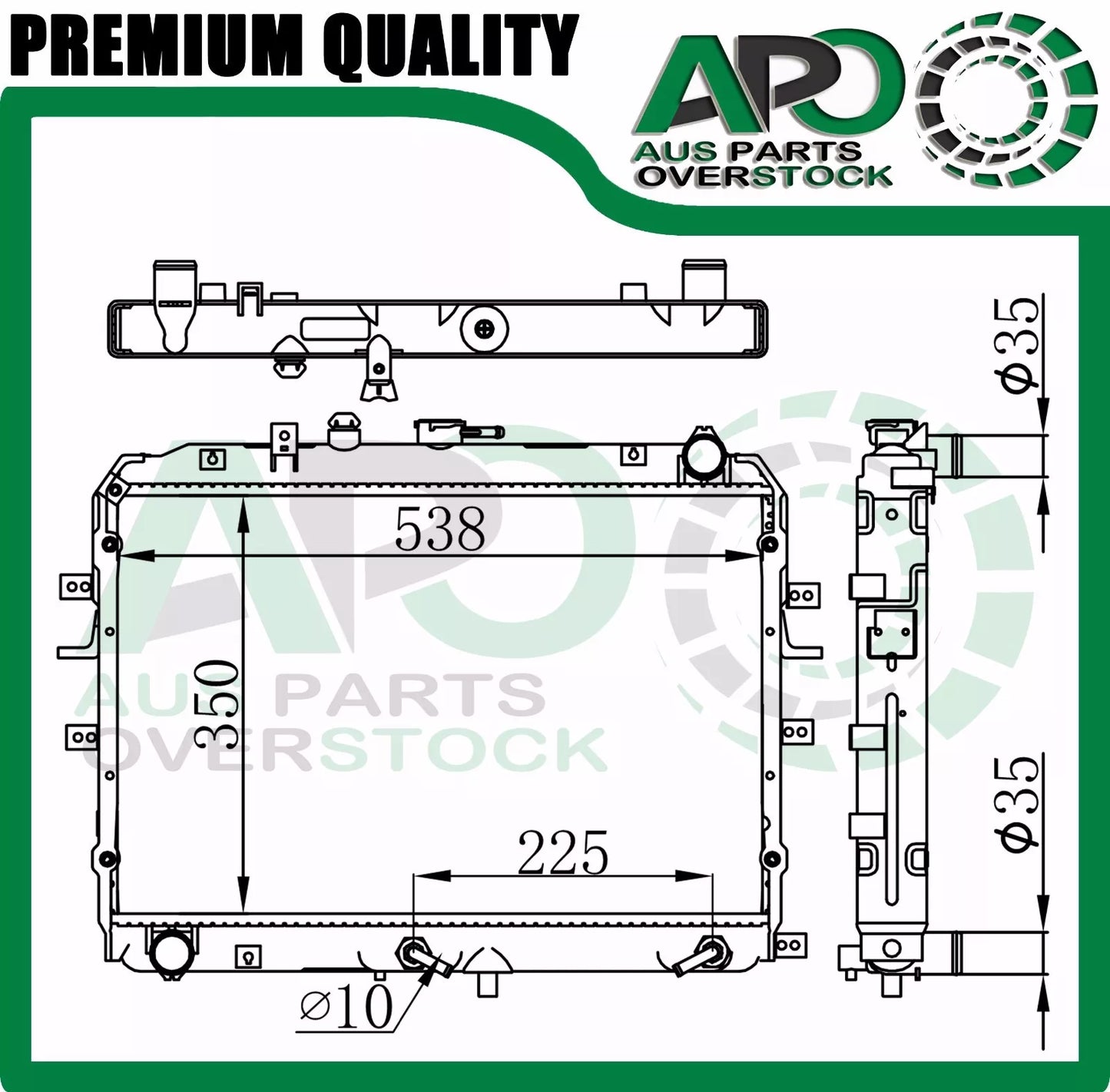 Radiator MAZDA FORD ECONOVAN MAXI VAN PETROL Auto Manual 85-00