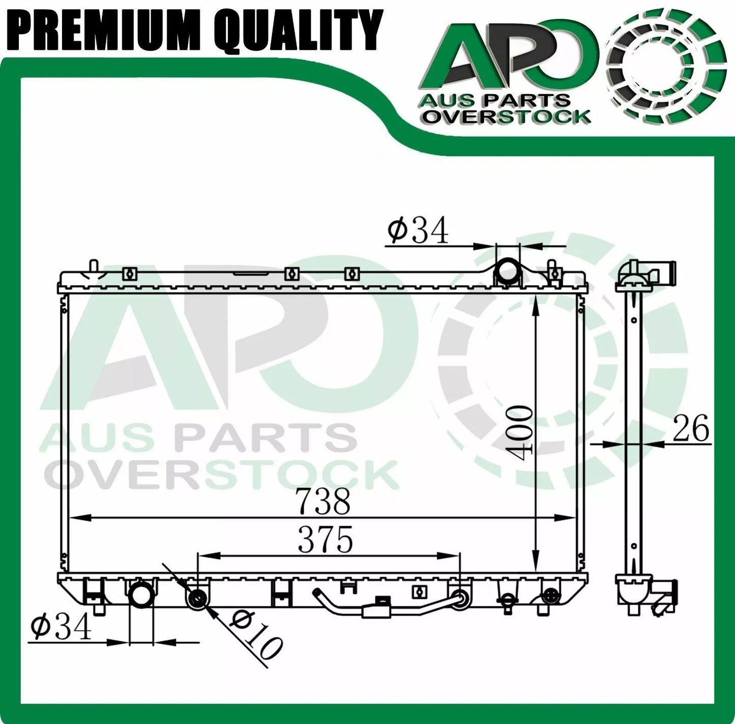 Radiator FOR TOYOTA CAMRY 30 series MCV36R 3.0L V6 2002-2006