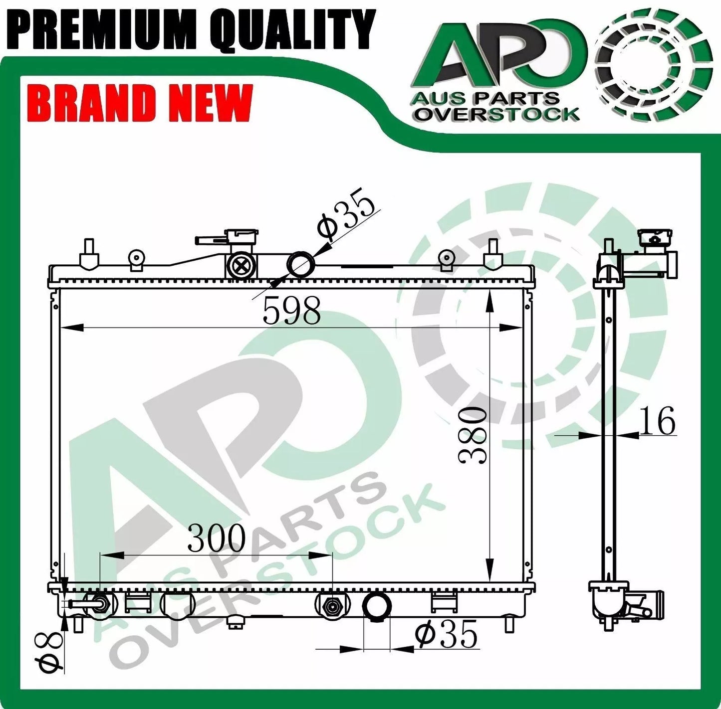 Radiator For NISSAN TIIDA C11 Auto Manual 2/2006-On