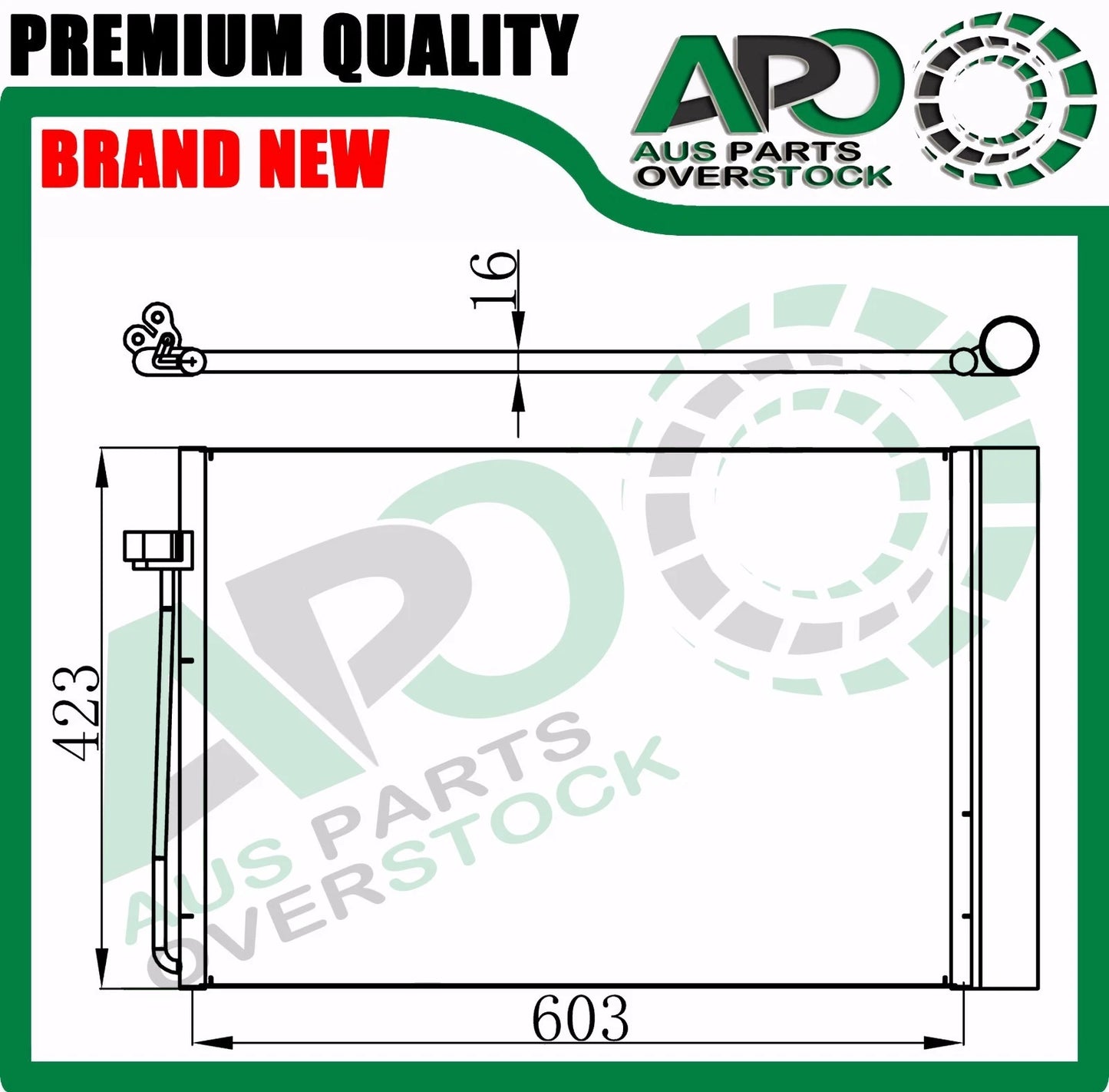 Air Conditioning Condenser for BMW 6 Series E63 E64 630i 645i 650i M6 1/2004-On