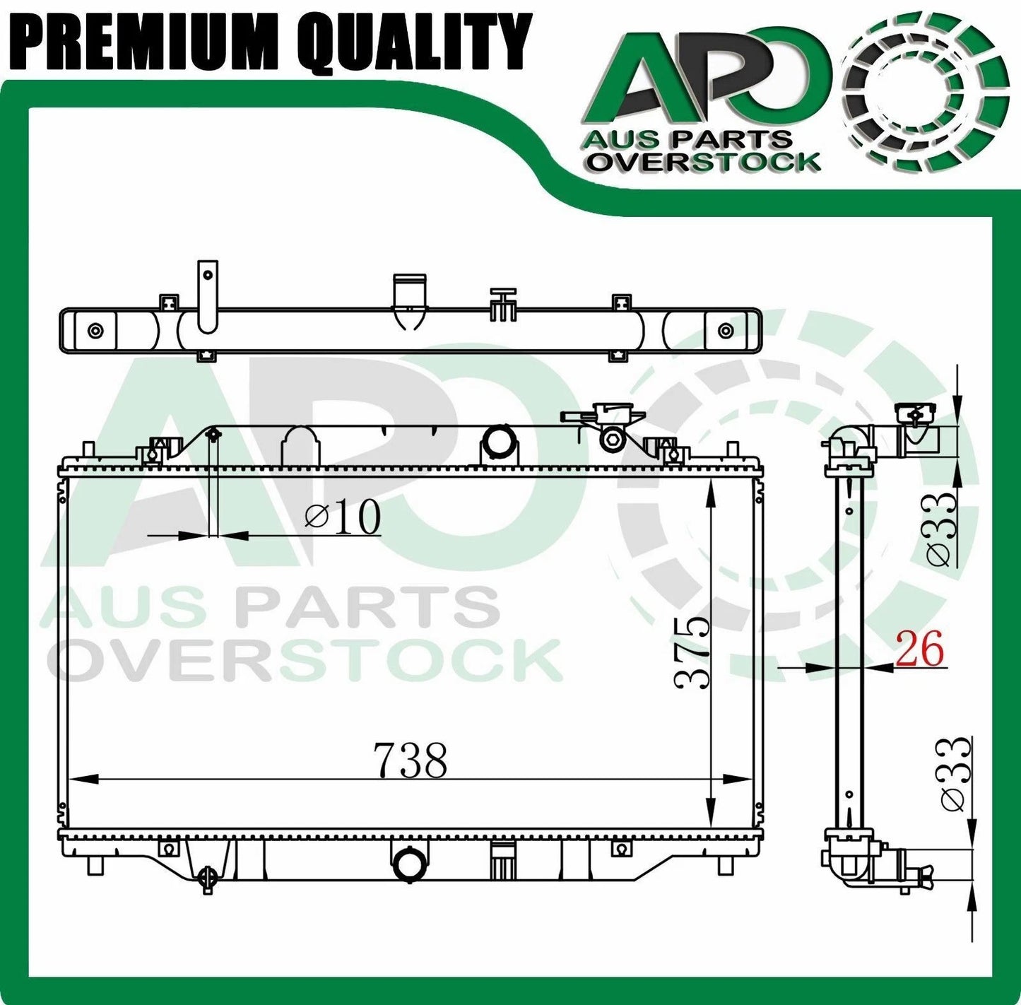 Radiator For MAZDA 6 GJ 2.2L Diesel Auto Manual 2012-On