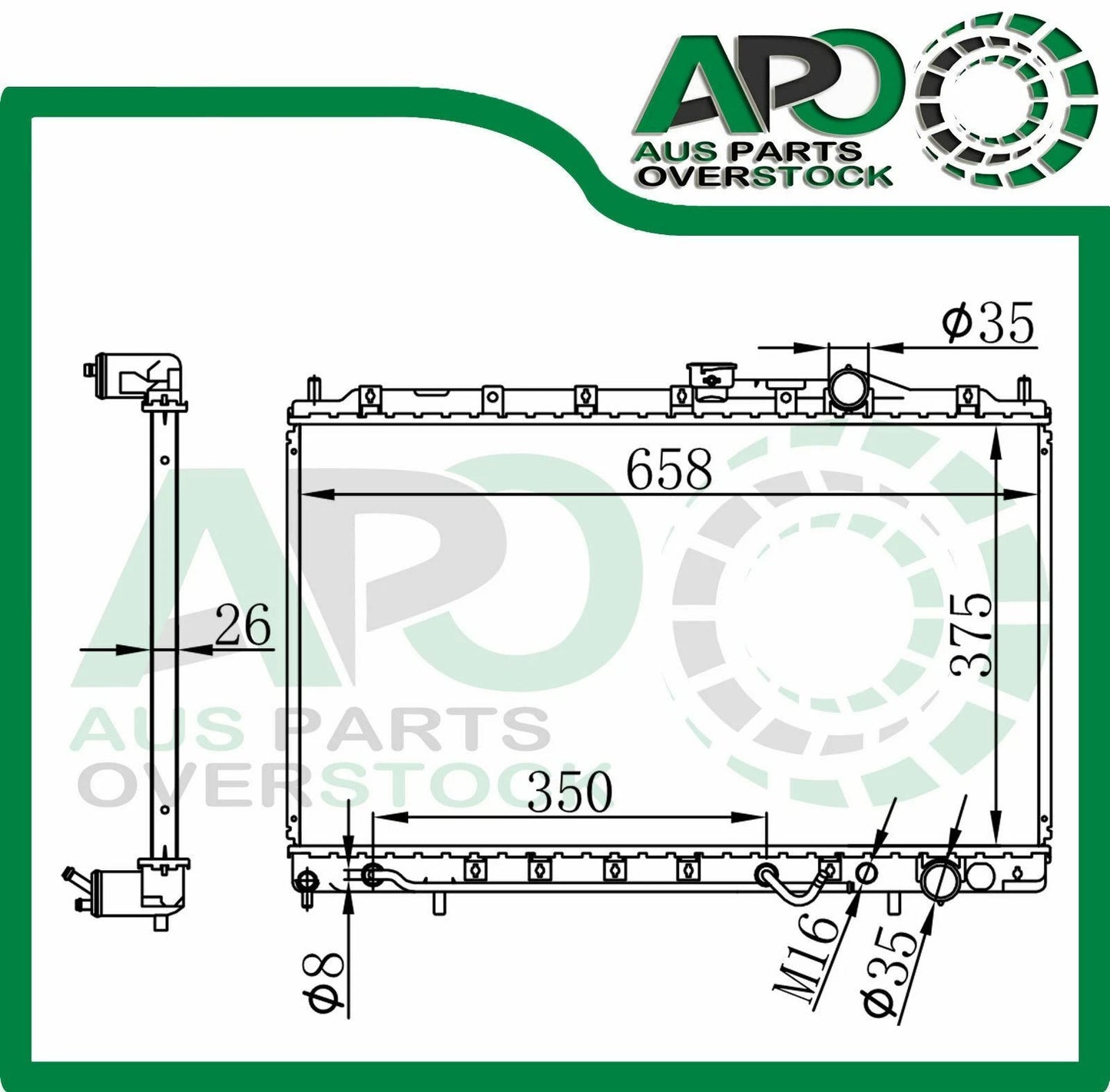 Heavy Duty Radiator Mitsubishi Lancer COLT Mirage CC 10/1992-5/1996 Auto Manual
