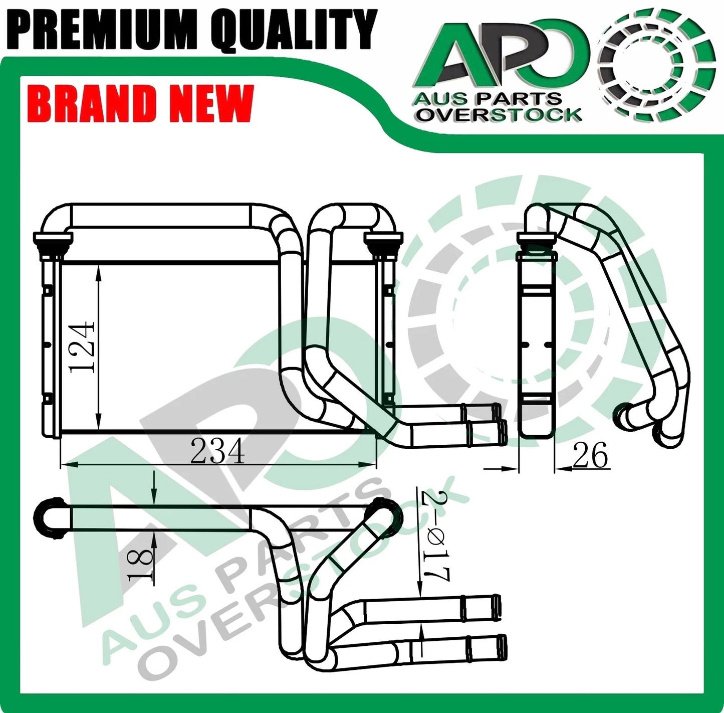 HEATER CORE For HINO DUTRO & 300 SERIES XZU3 XKU4 XZU4 2007-2011