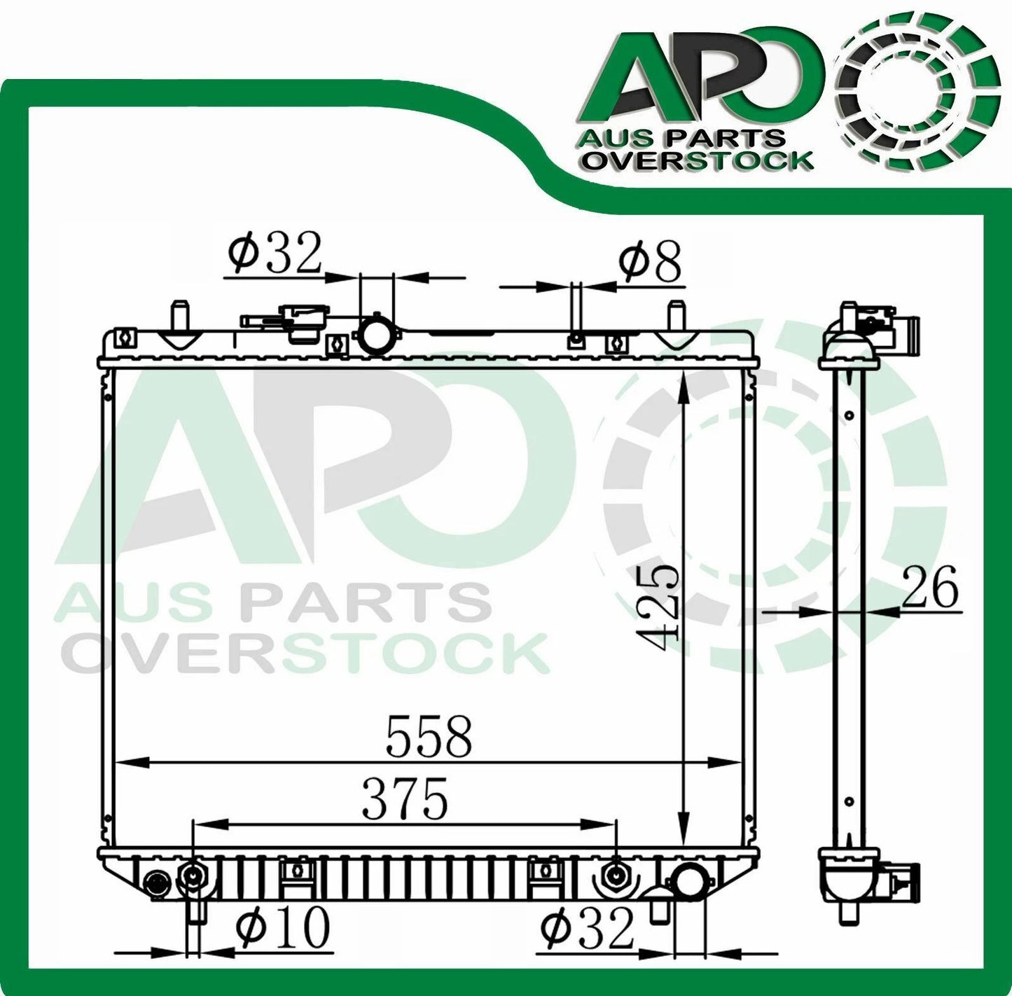 Radiator DAIHATSU TERIOS J100 RG 1.3L Auto & Manual 1997-2005