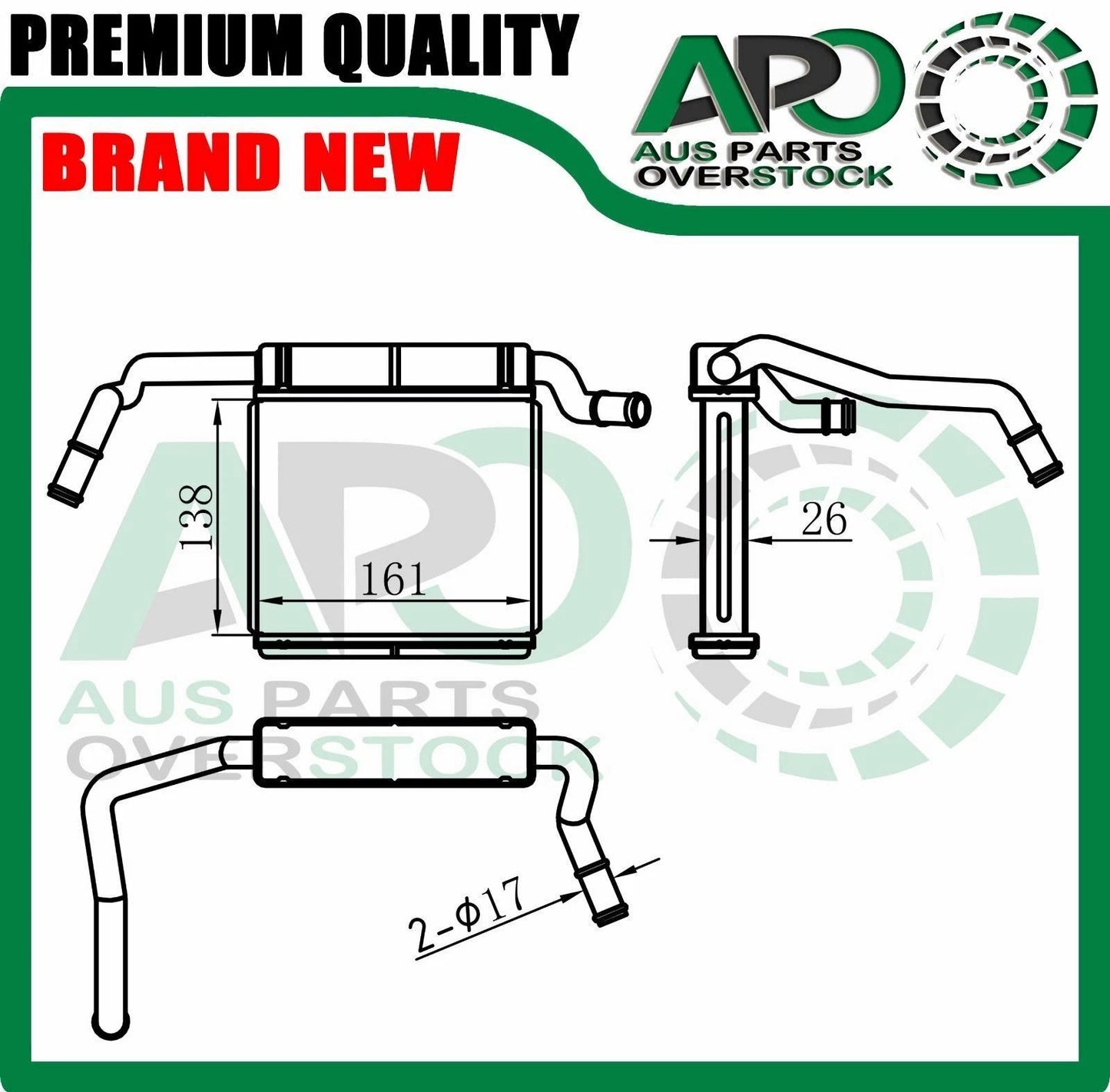 Heater Core For Ford Courier PD PE PG PH 2.6L Petrol 2.5L Turbo Diesel 96-06