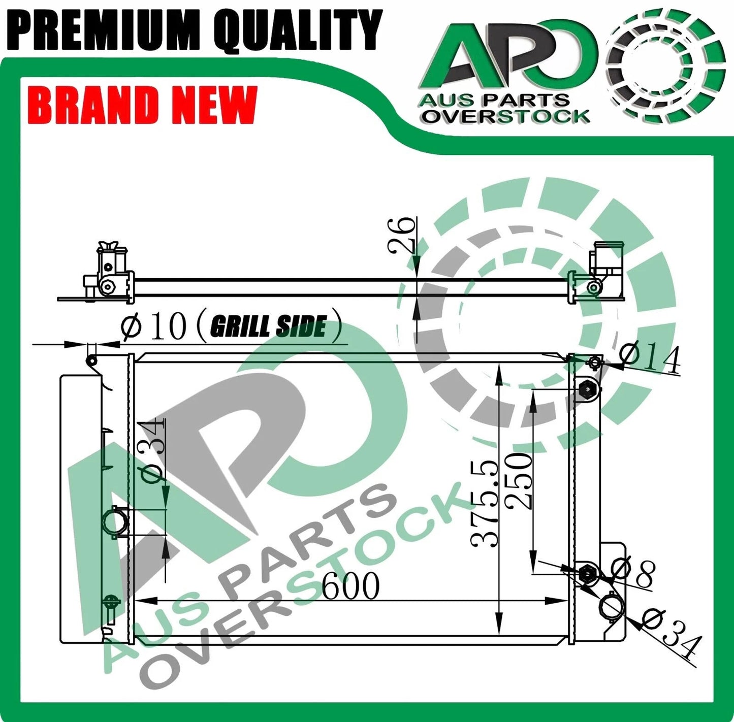 Radiator FOR TOYOTA COROLLA ZRE152R ZRE172R 1.8L AUTO MANUAL 2007-On
