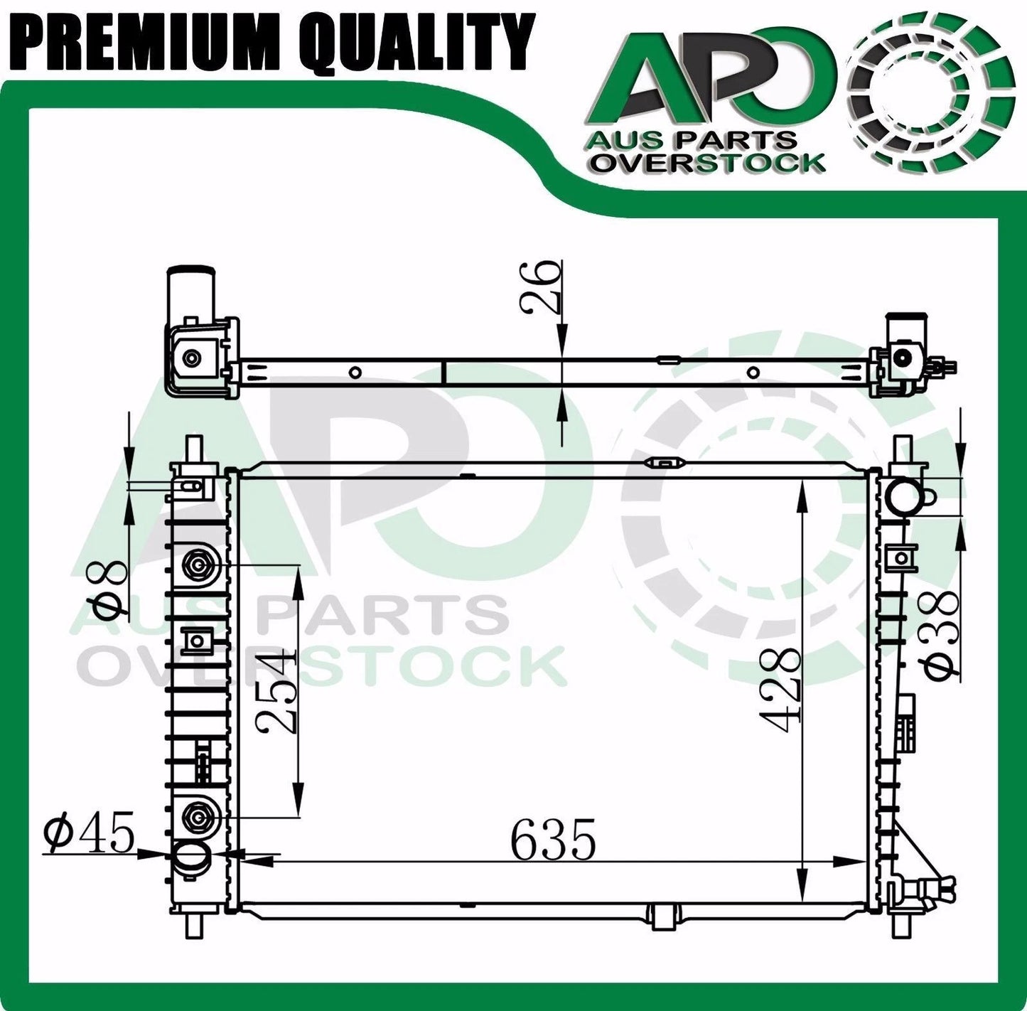 Radiator Fit FORD Mustang GT SVT Cobra 4.6L V8 Auto Manual 1997-2004