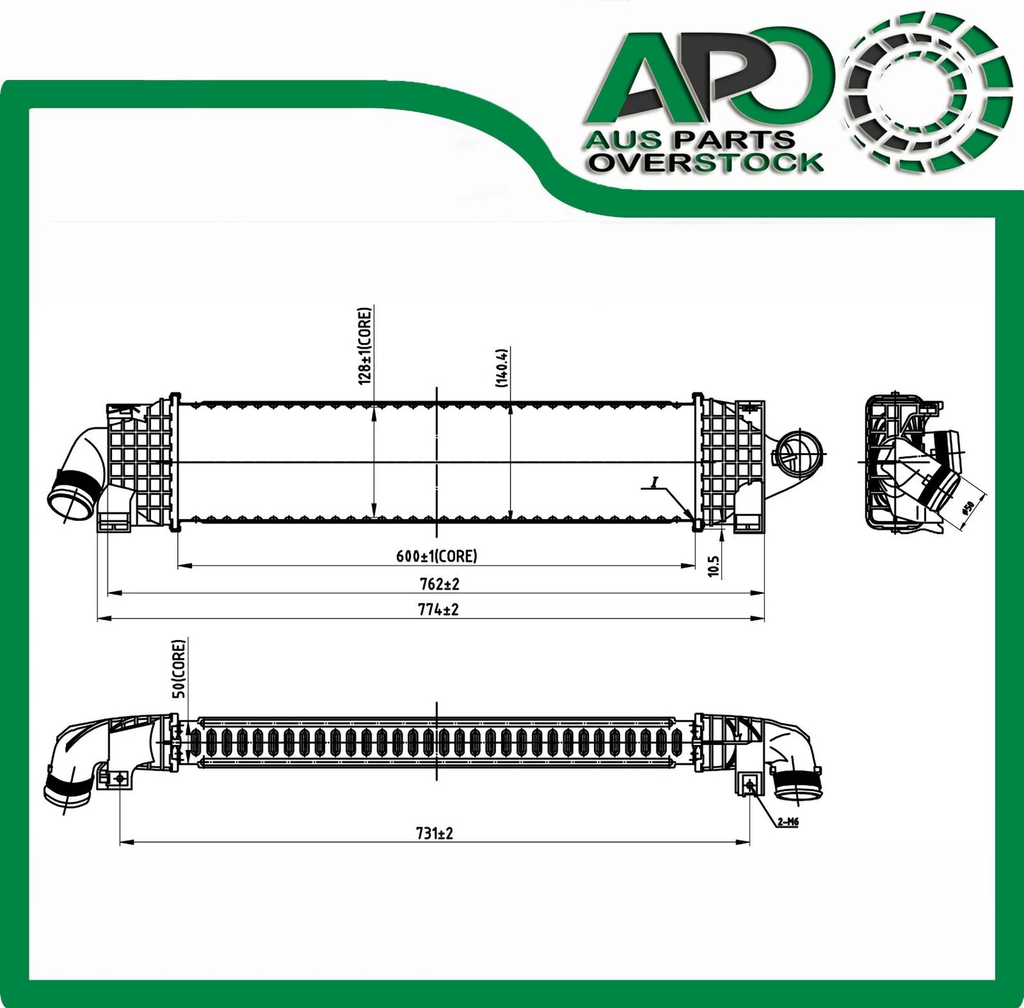 Intercooler For Ford Focus LV LT LW 1.6L 1.8L 2.0L Turbo Diesel 2007-