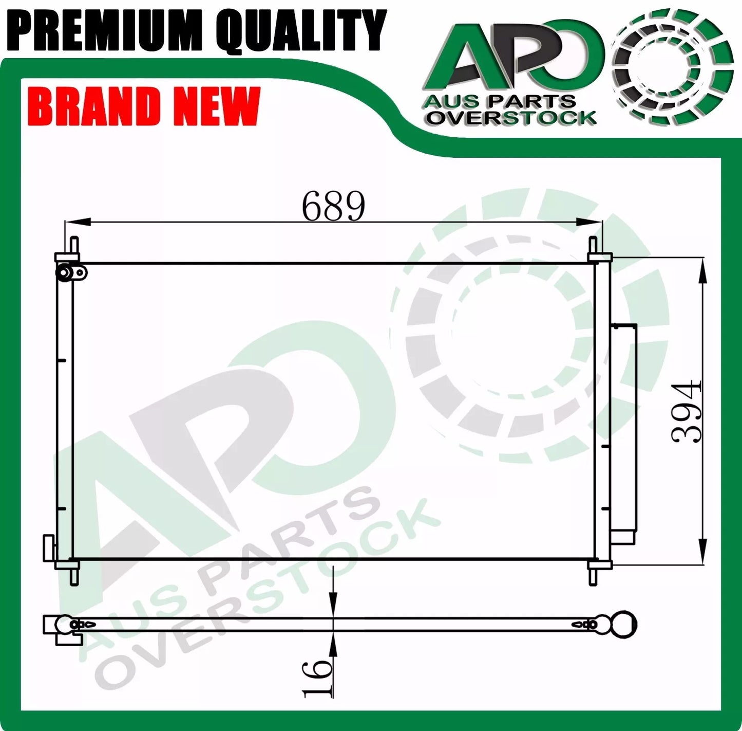 Air Condenser FOR HONDA CR-V CRV RM 1.6D 2.0L 2.4L 2/2012-On