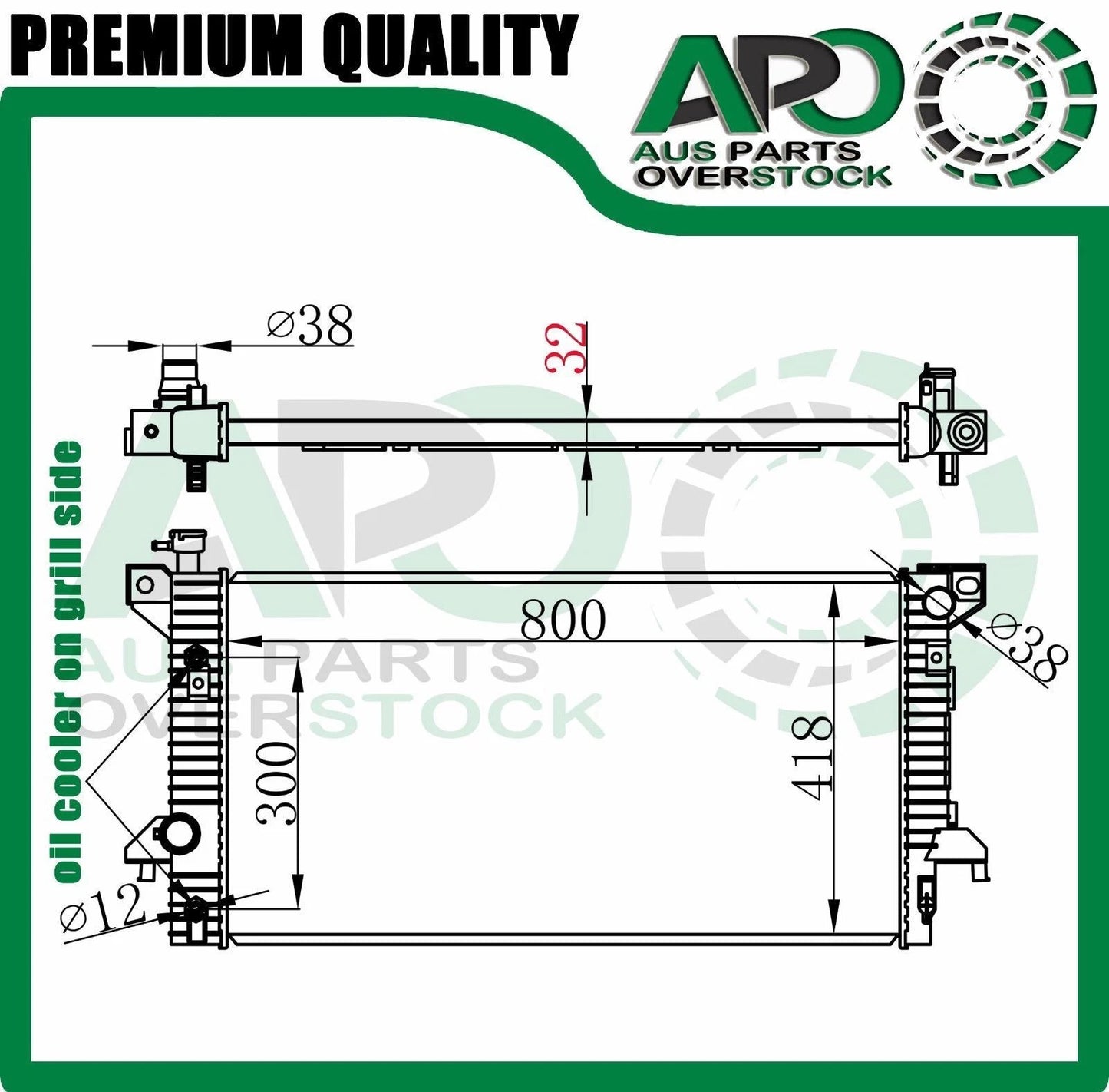 Radiator For FORD F150 F250 XL XLT Raptor 4.6L 5.4L V8 2009-2014