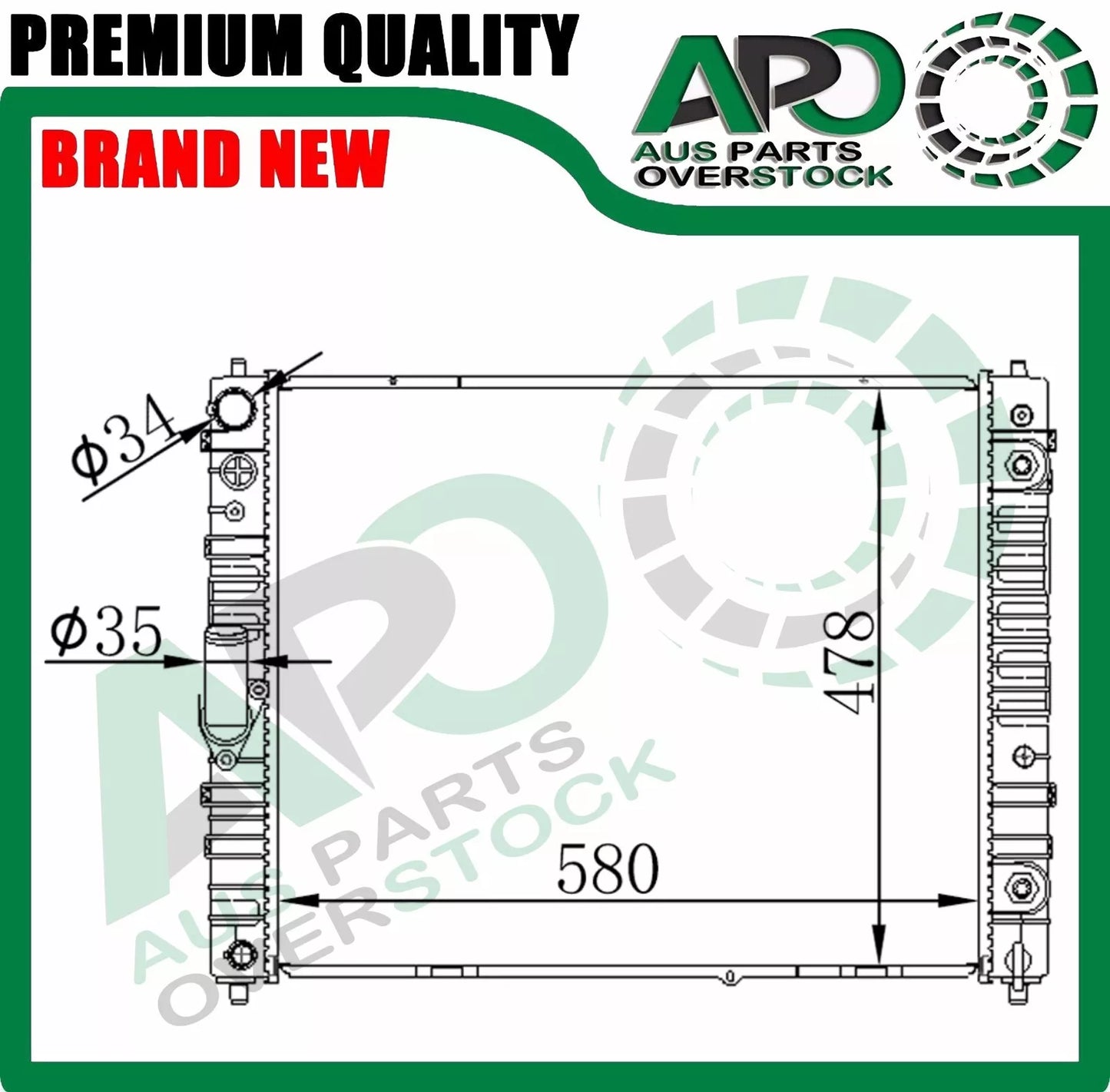Radiator SSANGYONG MUSSO Diesel Auto Manual 1996-On