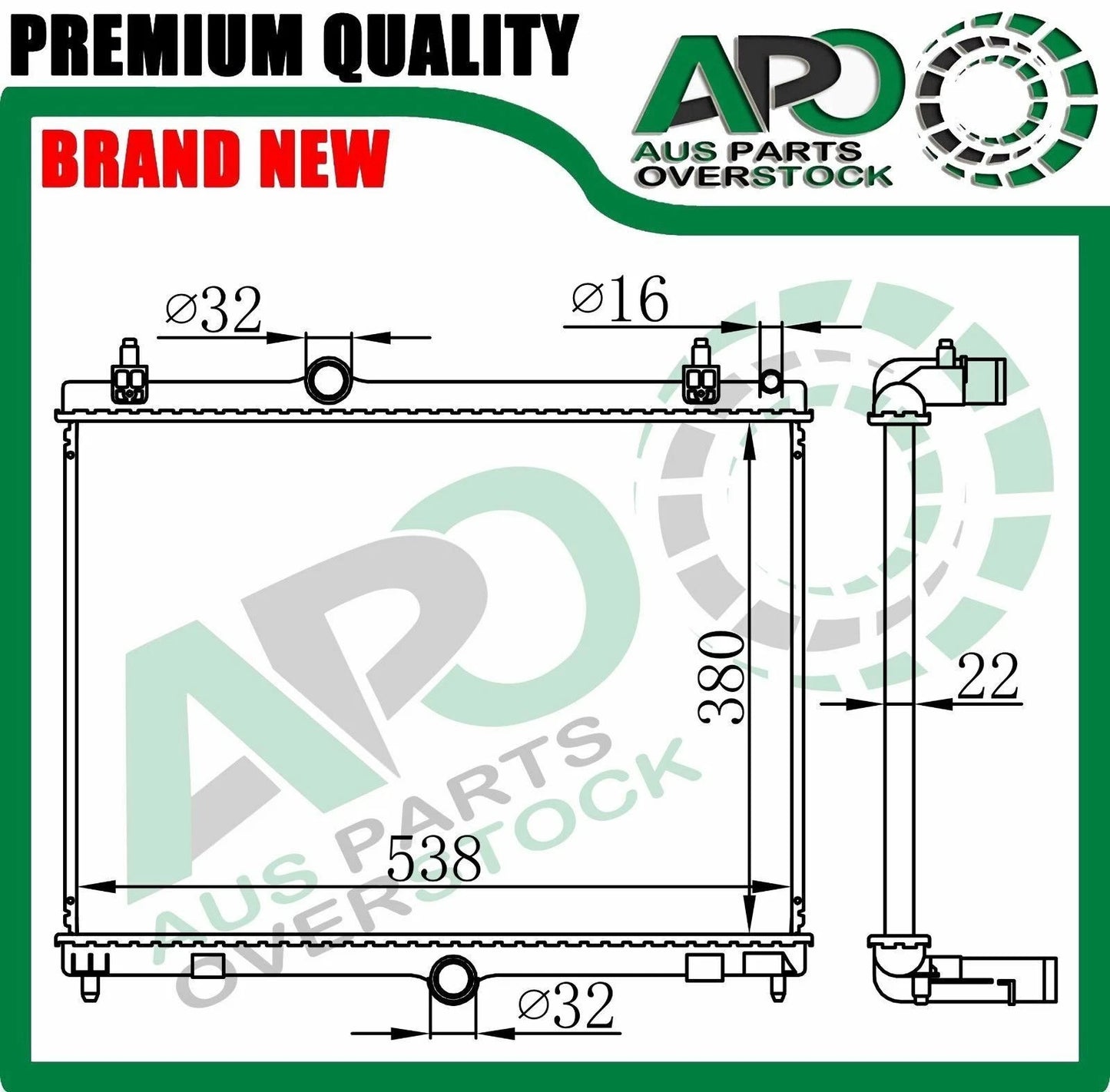 Radiator Fit CITROEN C5 RD TD 1.6HDI 1.6THP 1.6VTI 2.0HDI Petrol Diesel 2010-On