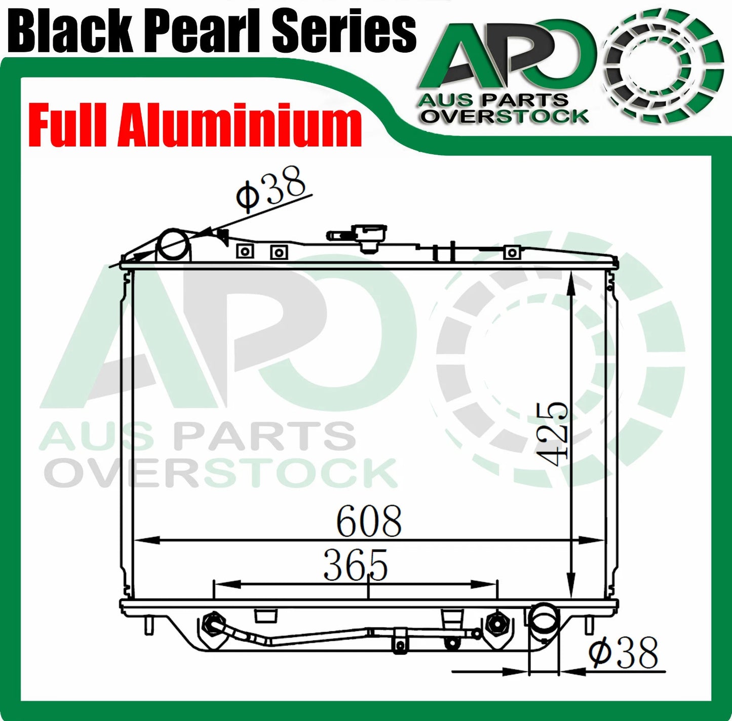 Full Aluminum Radiator Fits Holden Rodeo TF V6 3.2L 1998-2003 Auto & Manual