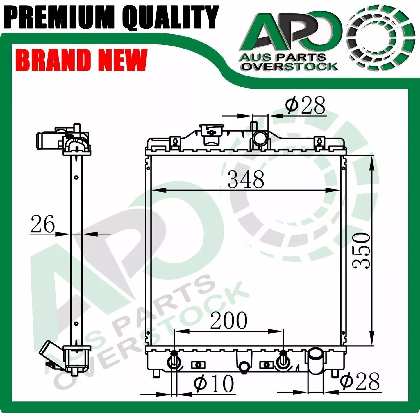 Radiator For HONDA CIVIC EG/EH/EK 91-00 / CRX EG 92-98 // HR-V 98-01