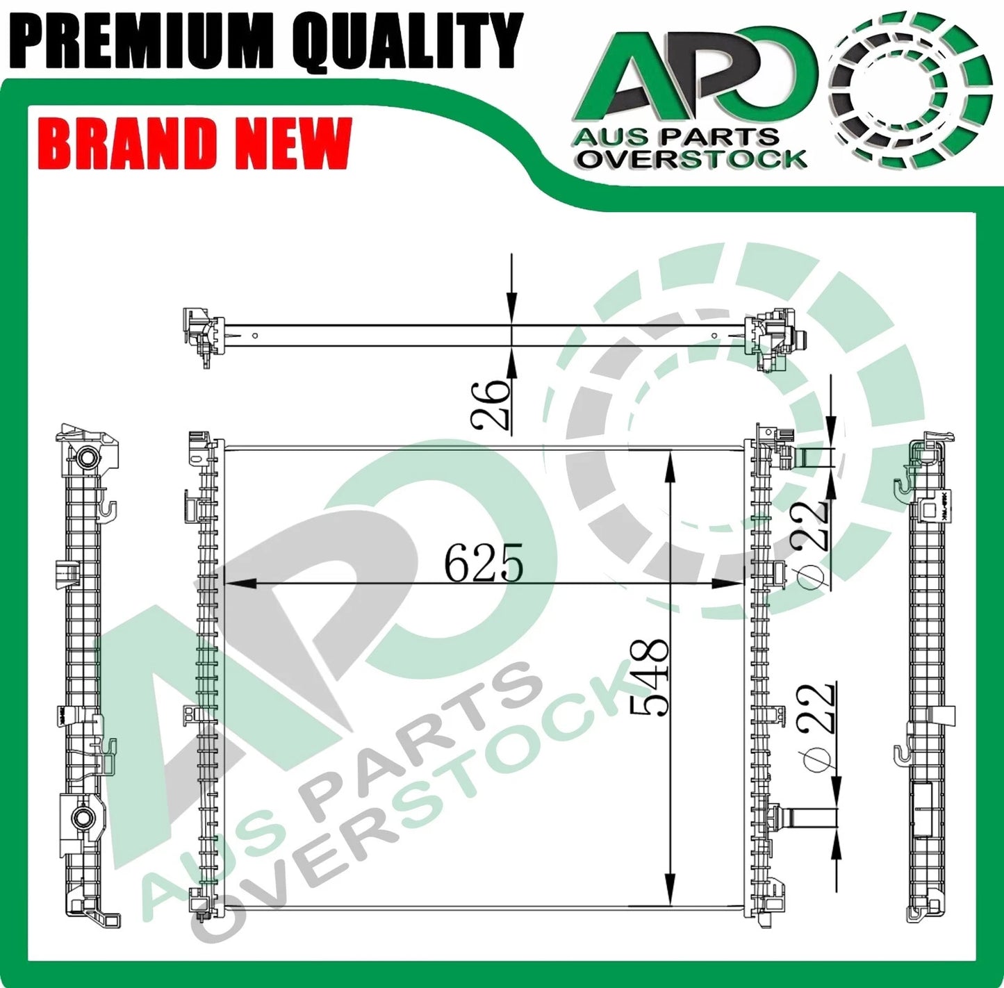 Radiator for BMW X5 G05 F96 40i 45e 3.0L Petrol / Hybrid Petrol