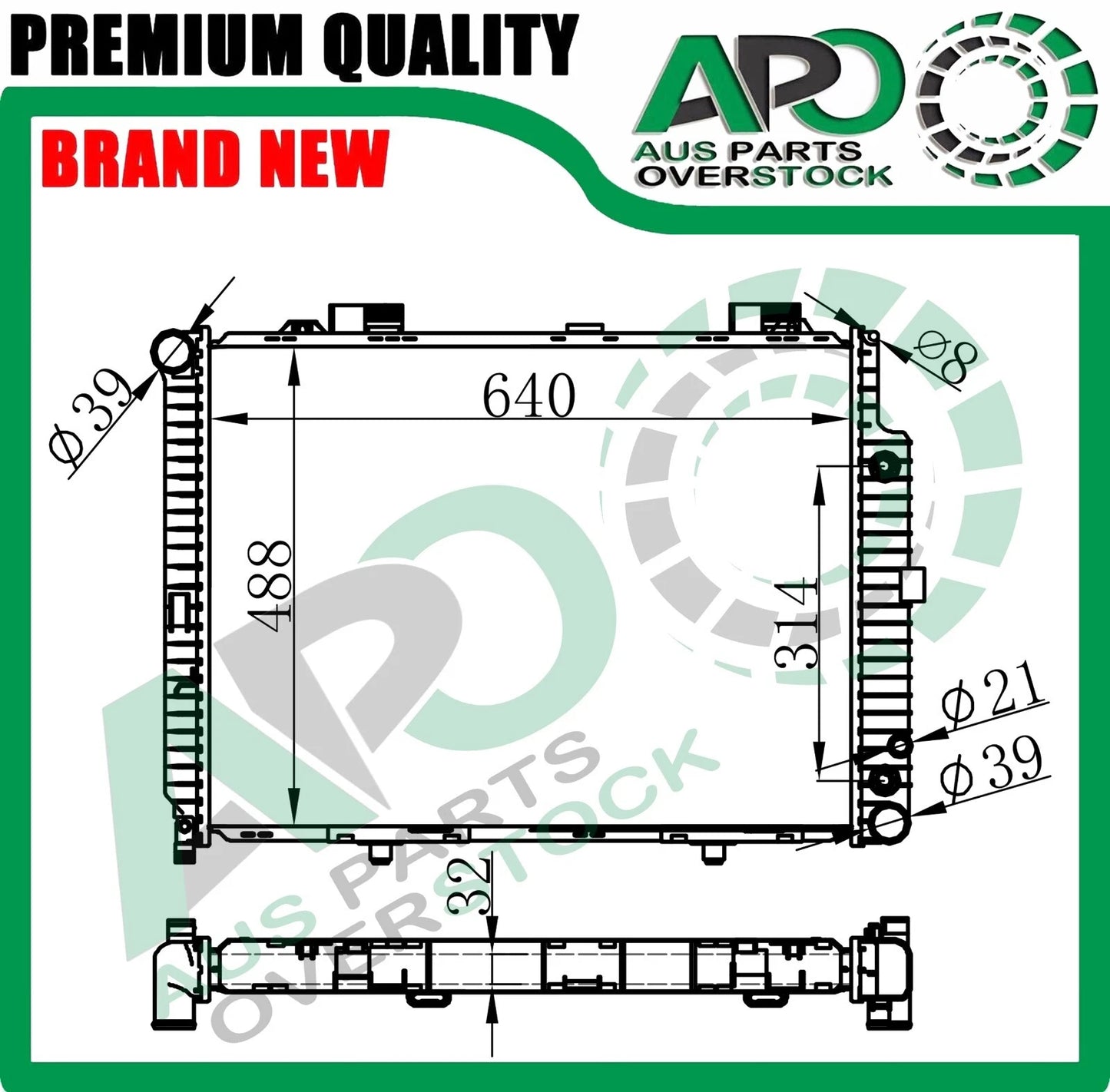 Radiator For MERCEDES E Class W210 E300 E300D 3.0L Diesel 1995-1999