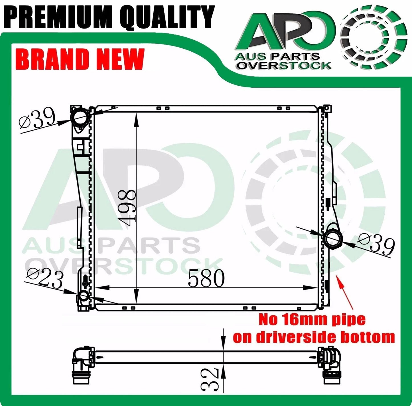 Radiator For BMW X3 E83 1.8L 2.0L 2.5L 3.0L 3.3L Petrol Diesel 2004-2010