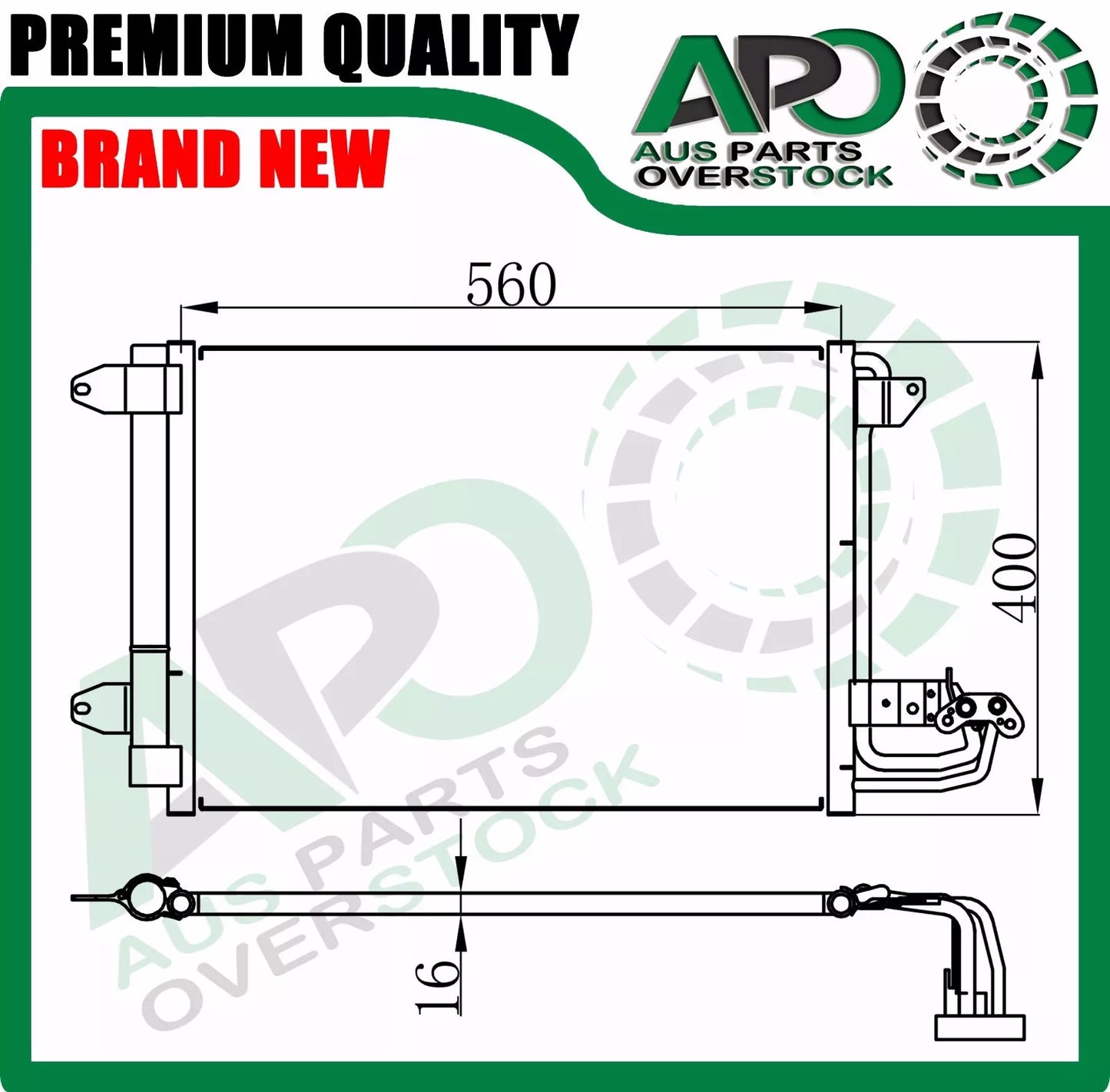 Air Condenser for AUDI A3 / S3 8P Auto Manual 5/2003-On