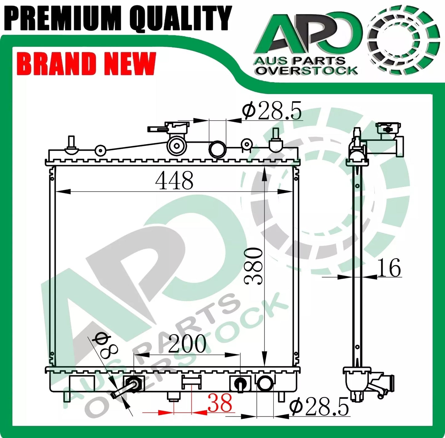 Radiator For NISSAN CUBE Z10 Z11 Auto Manual 1998-2008