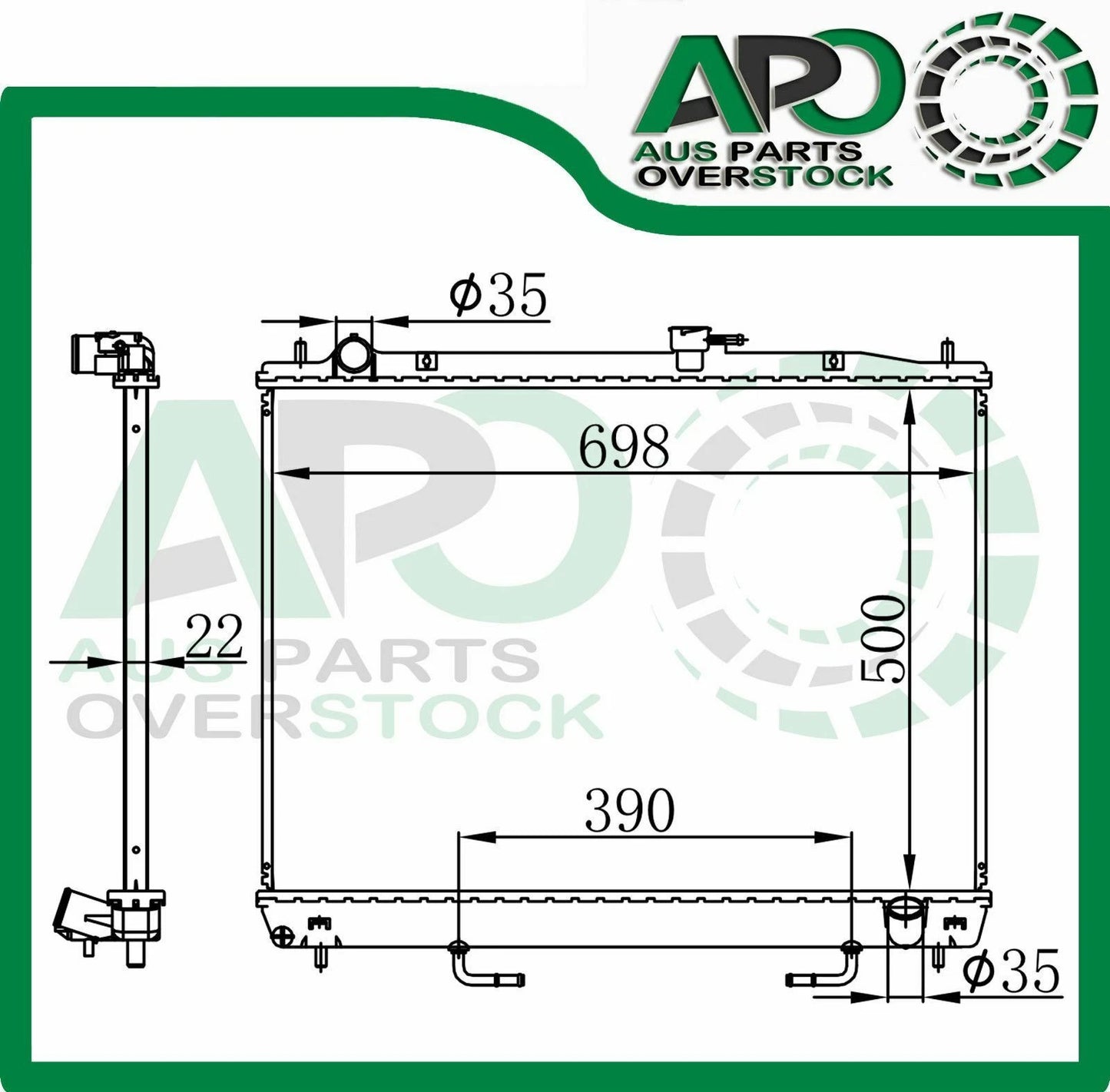Radiator For Mitsubishi Pajero NM NP NS NT 5/2000-On Petrol Auto Manual