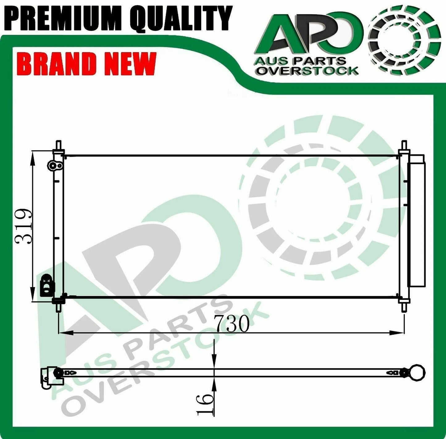 Air Condenser for HONDA Jazz 2002-2008 Wide Type