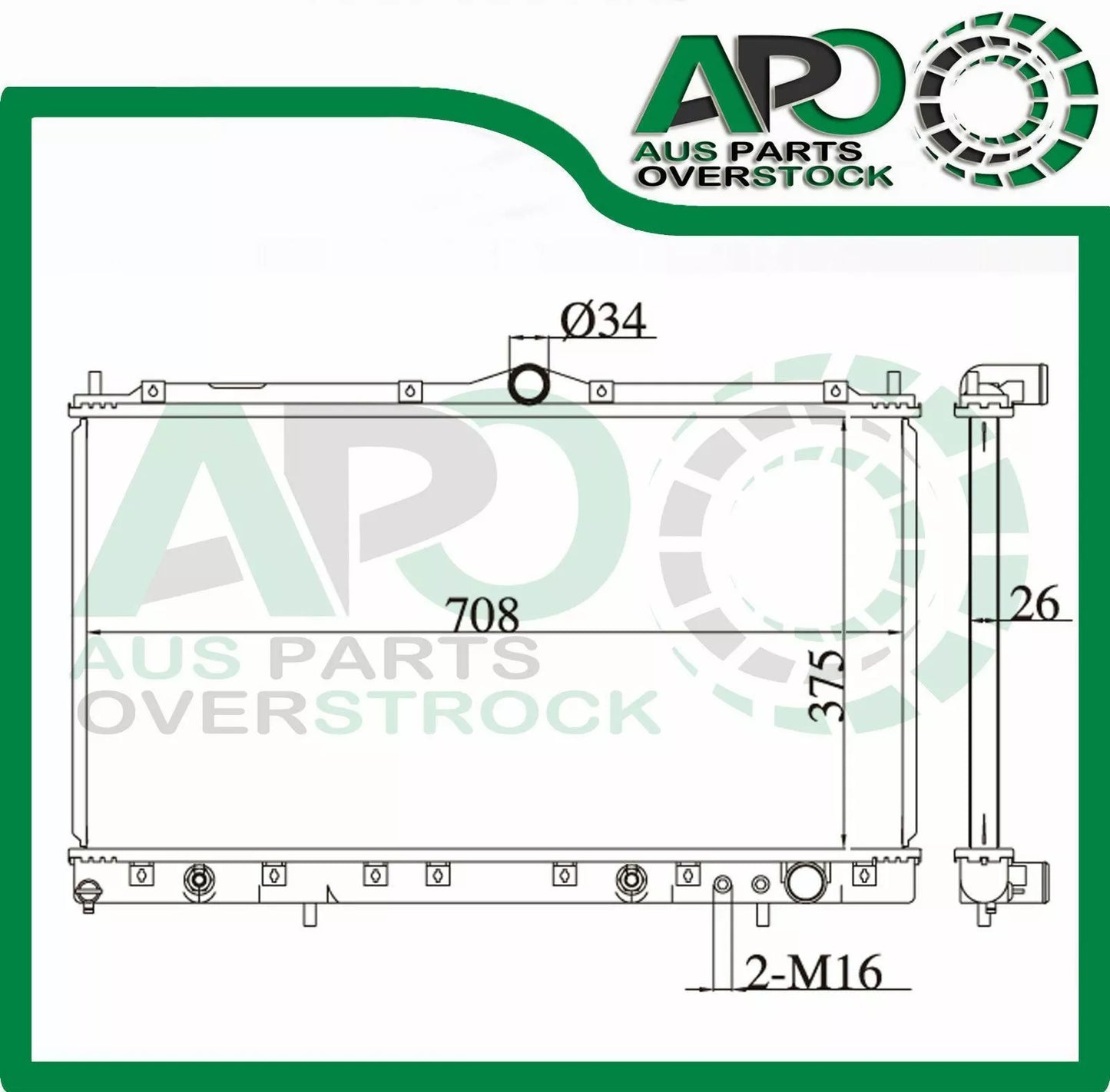Radiator MITSUBISHI 3000GT Auto Manual 1992-1997