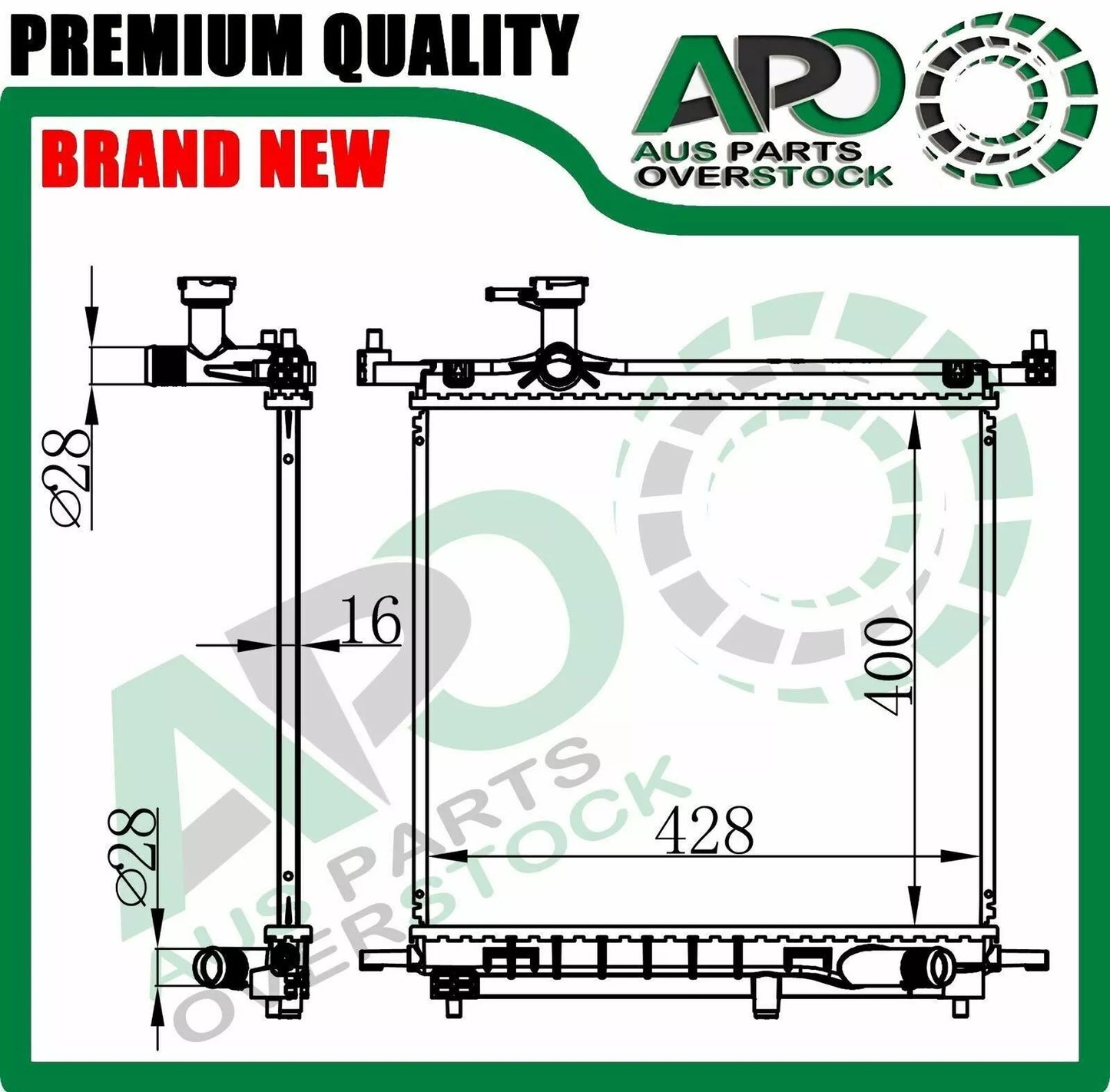 Radiator For NISSAN Micra March K13 1.2L HR12DE Petrol 2010-On