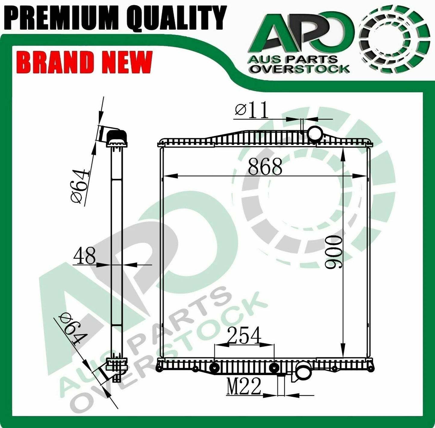 Premium Radiator For VOLVO TRUCK Tractor FE6 VNL42 VNL64 VNM42 VNM64 2003-2009