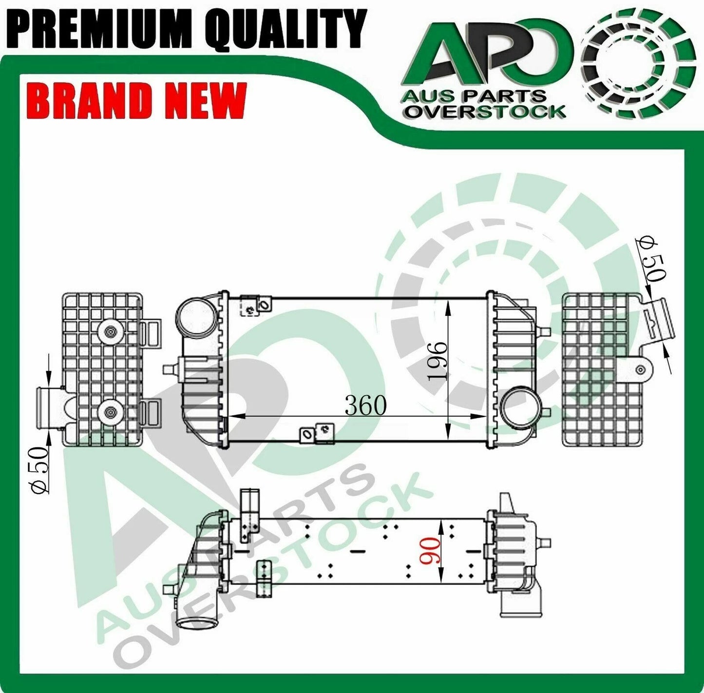Intercooler Fit Hyundai SONATA LF / KIA OPTIMA 2.0L Turbo Petrol 2015-On