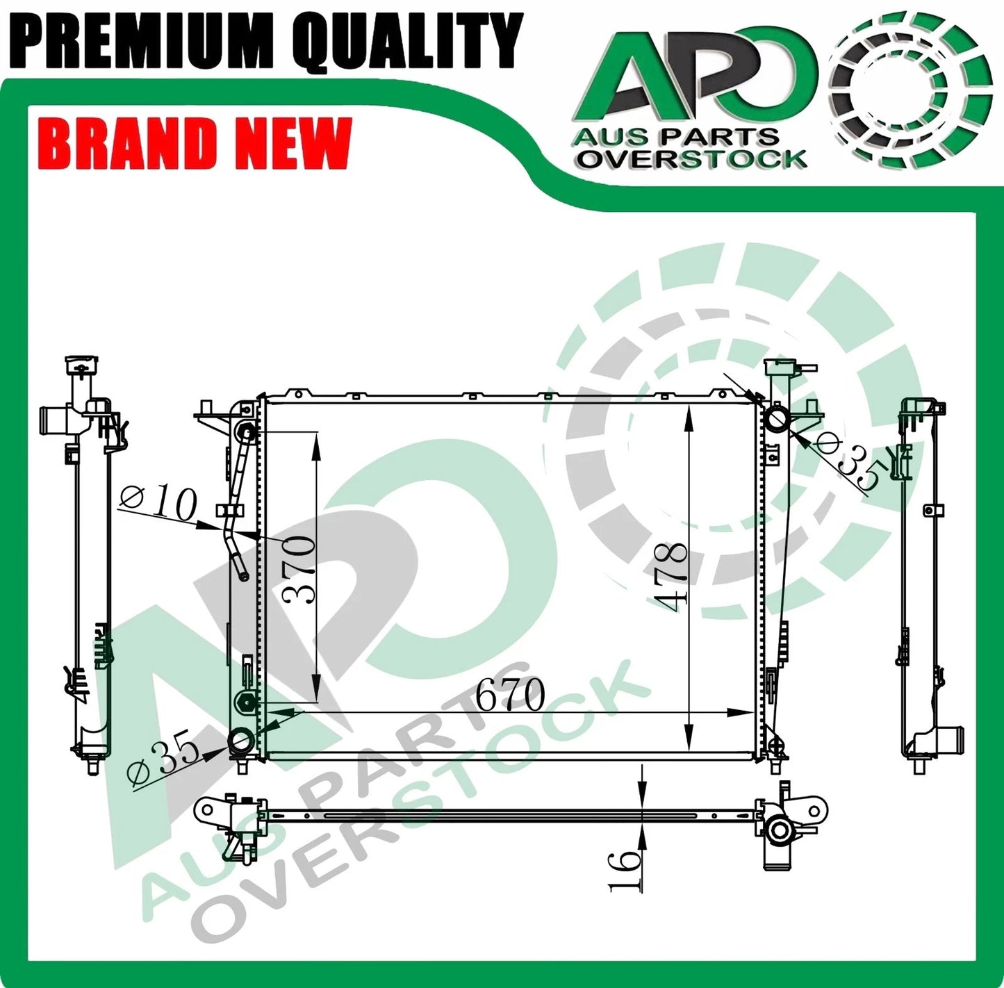 Radiator For KIA SORENTO XM 2.4L 3.5L Petrol Auto Manual 2010-2015