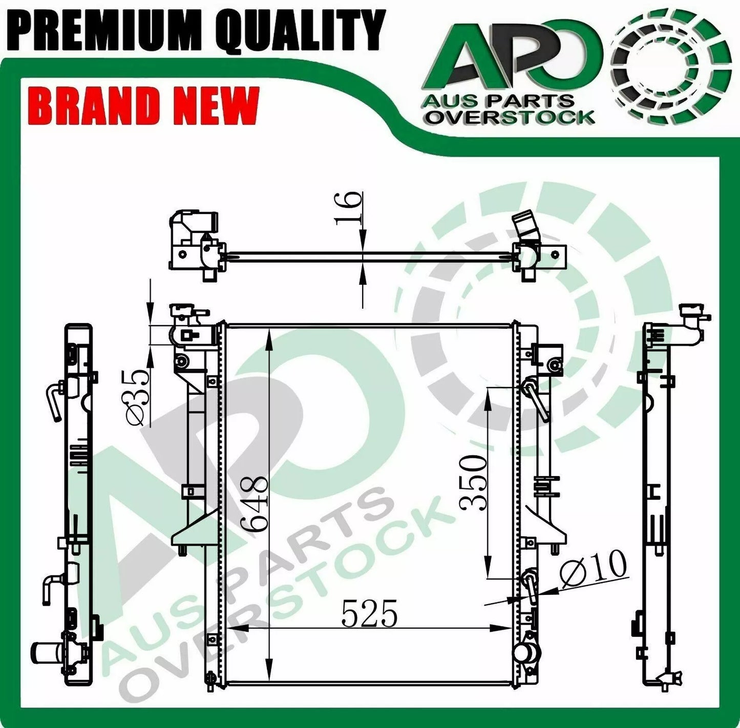 Radiator For Mitsubishi Triton MQ MR PAJERO QE QF 2.4L Turbo Diesel 2015-On